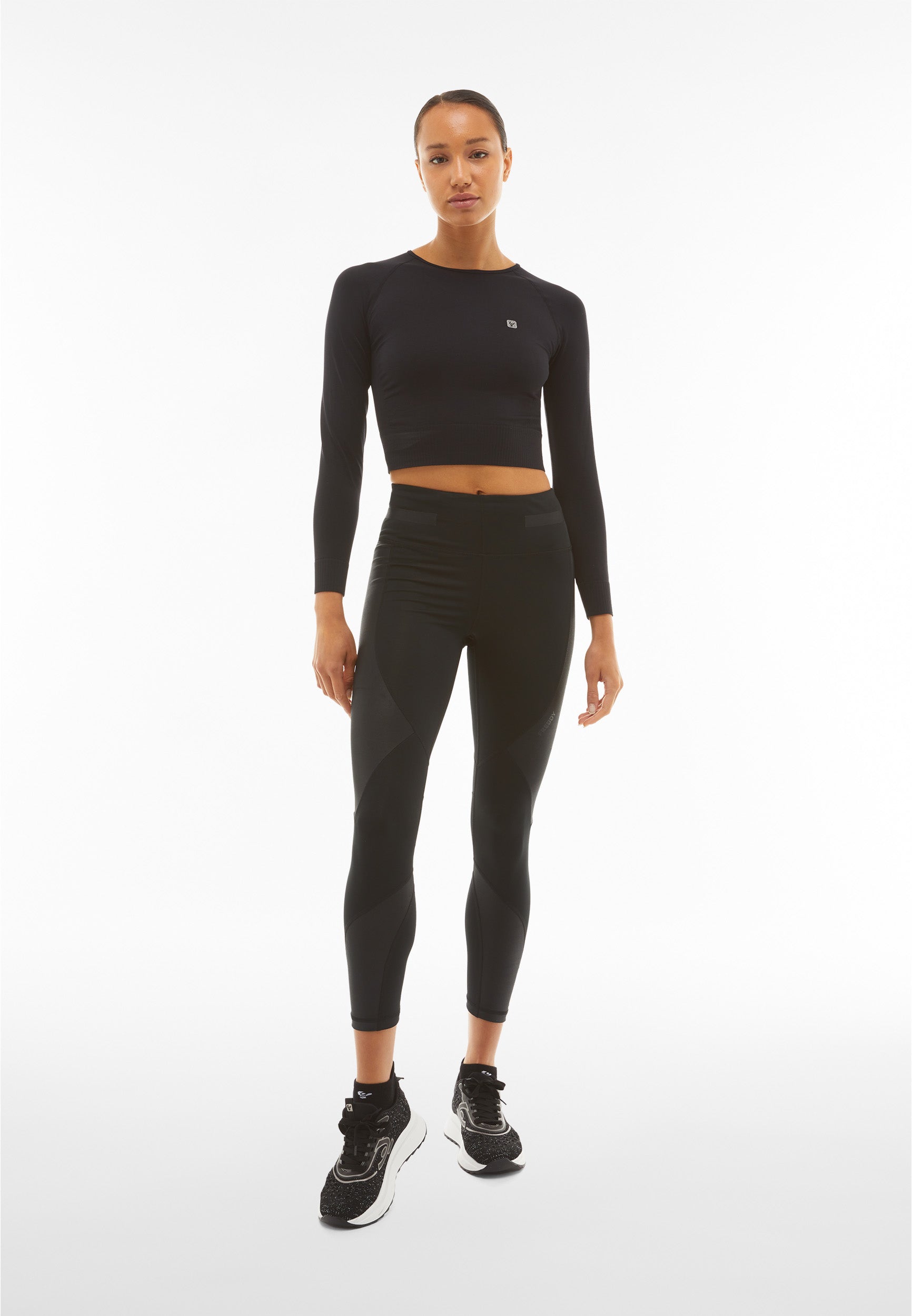 freddy-leggings-superfit-7-8-vita-alta-ecologici-con-inserti-lucidi image 2