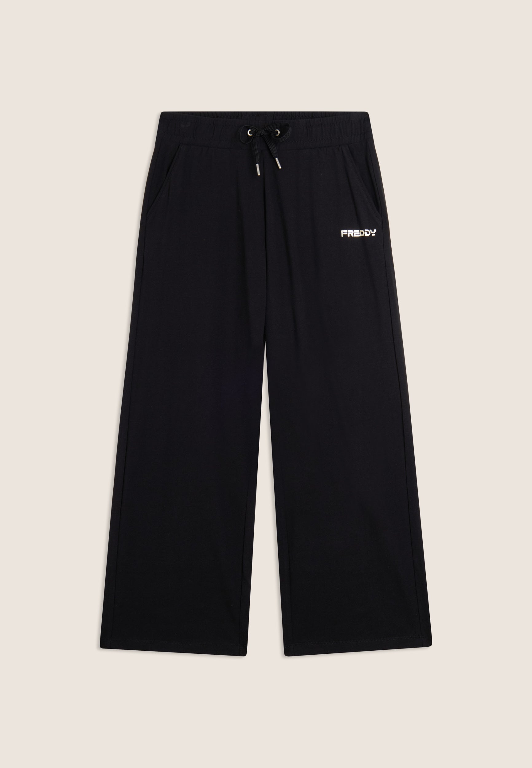 freddy-pantaloni-cropped-comfort-fit-gamba-dritta-in-jersey-stretch image 1