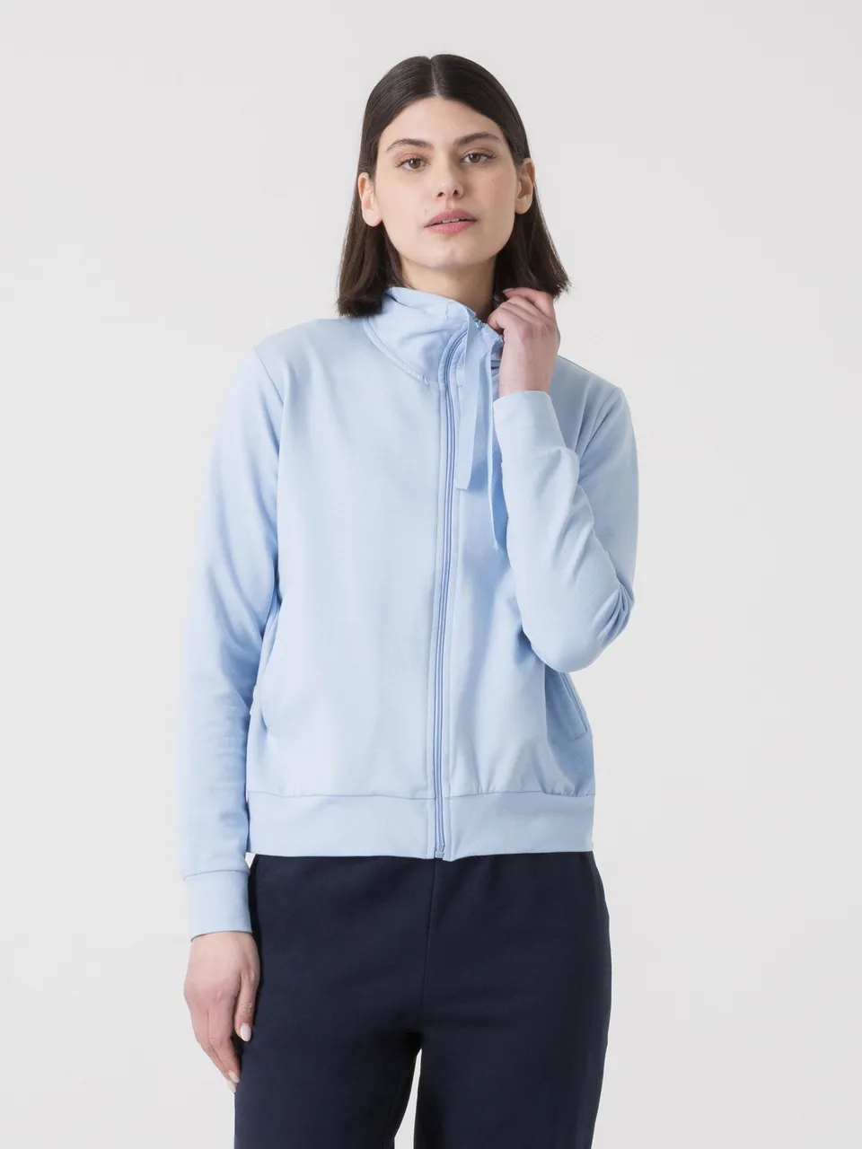 dimensione-danza-felpa-full-zip-con-collo-alto-regolabile-felpa-donna image 1