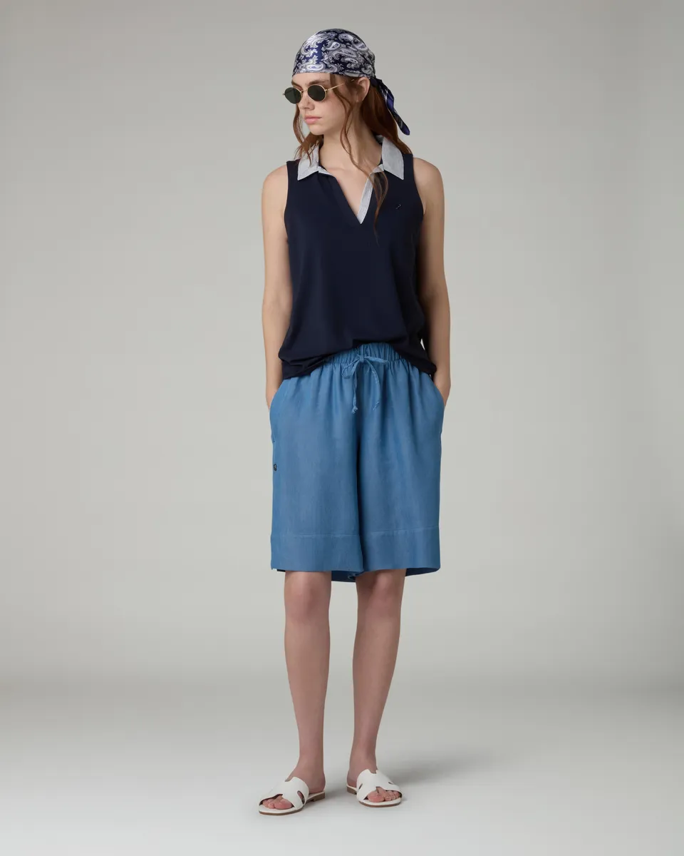 australian-sleeveless-polo-top-league-polo-smanicata-blu-navy image 1