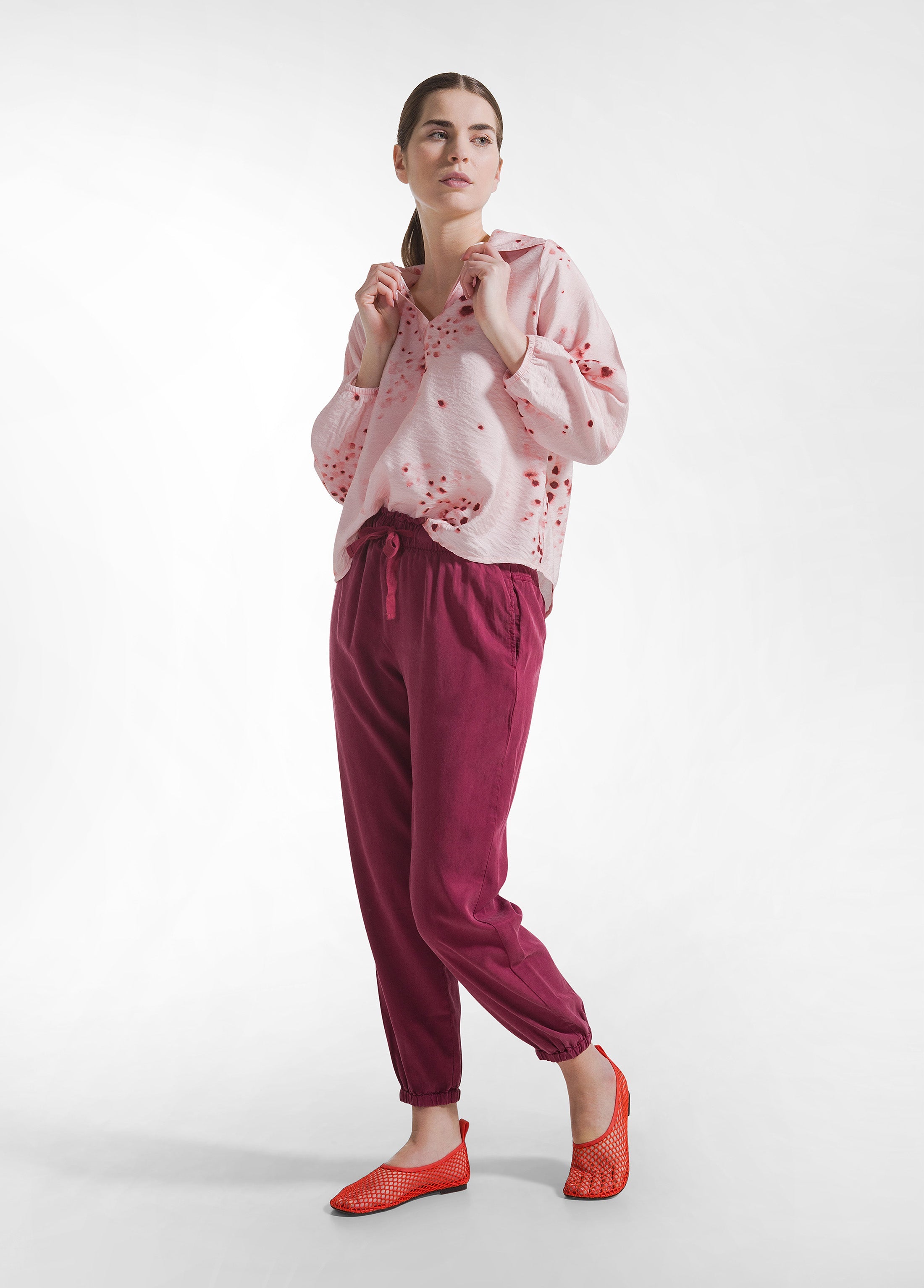 deha-camicia-in-viscosa-stampata-effetto-stropicciato-rosa image 4