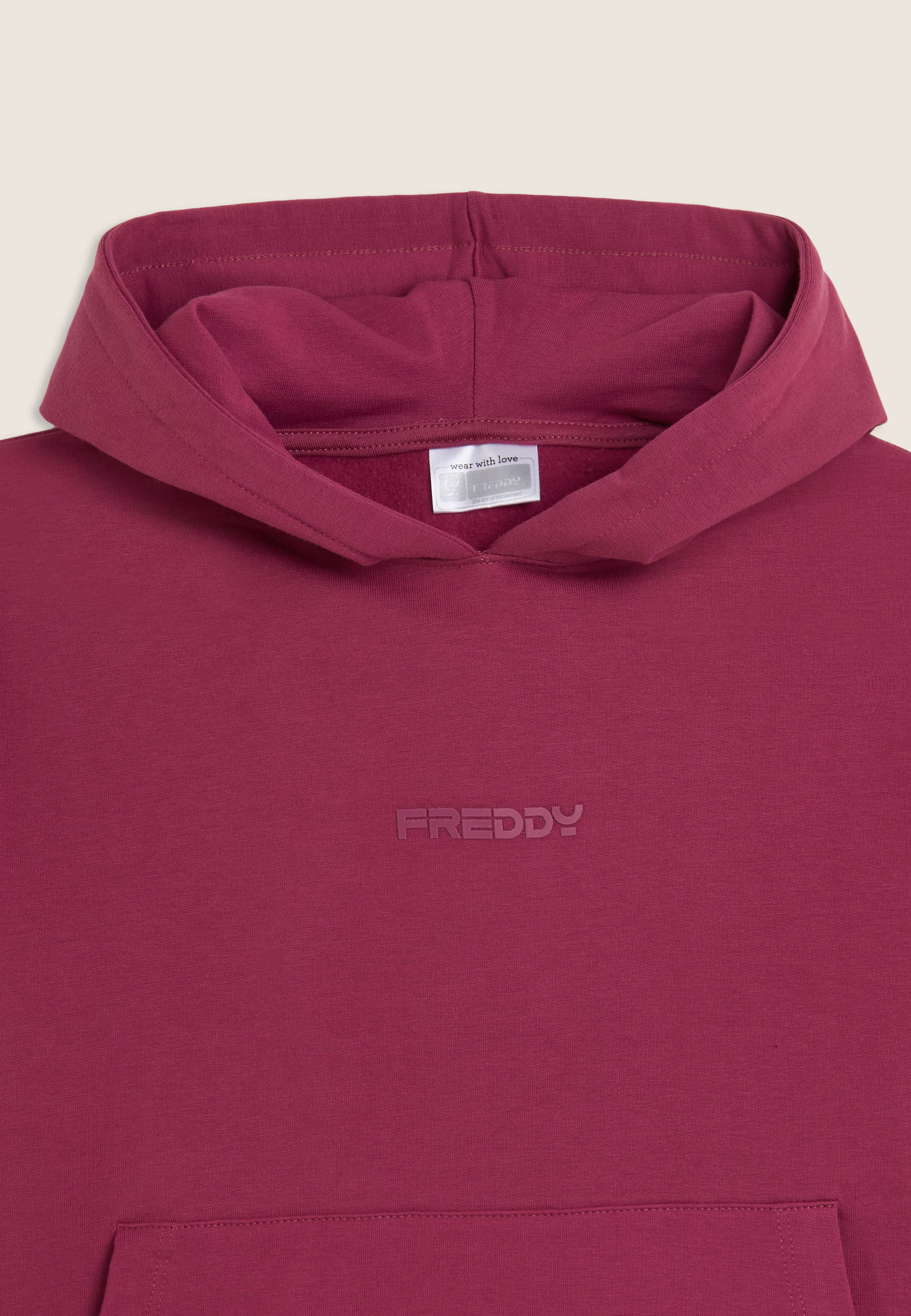 freddy-felpa-junior-con-cappuccio-e-logo-gommato-tono-su-tono image 3