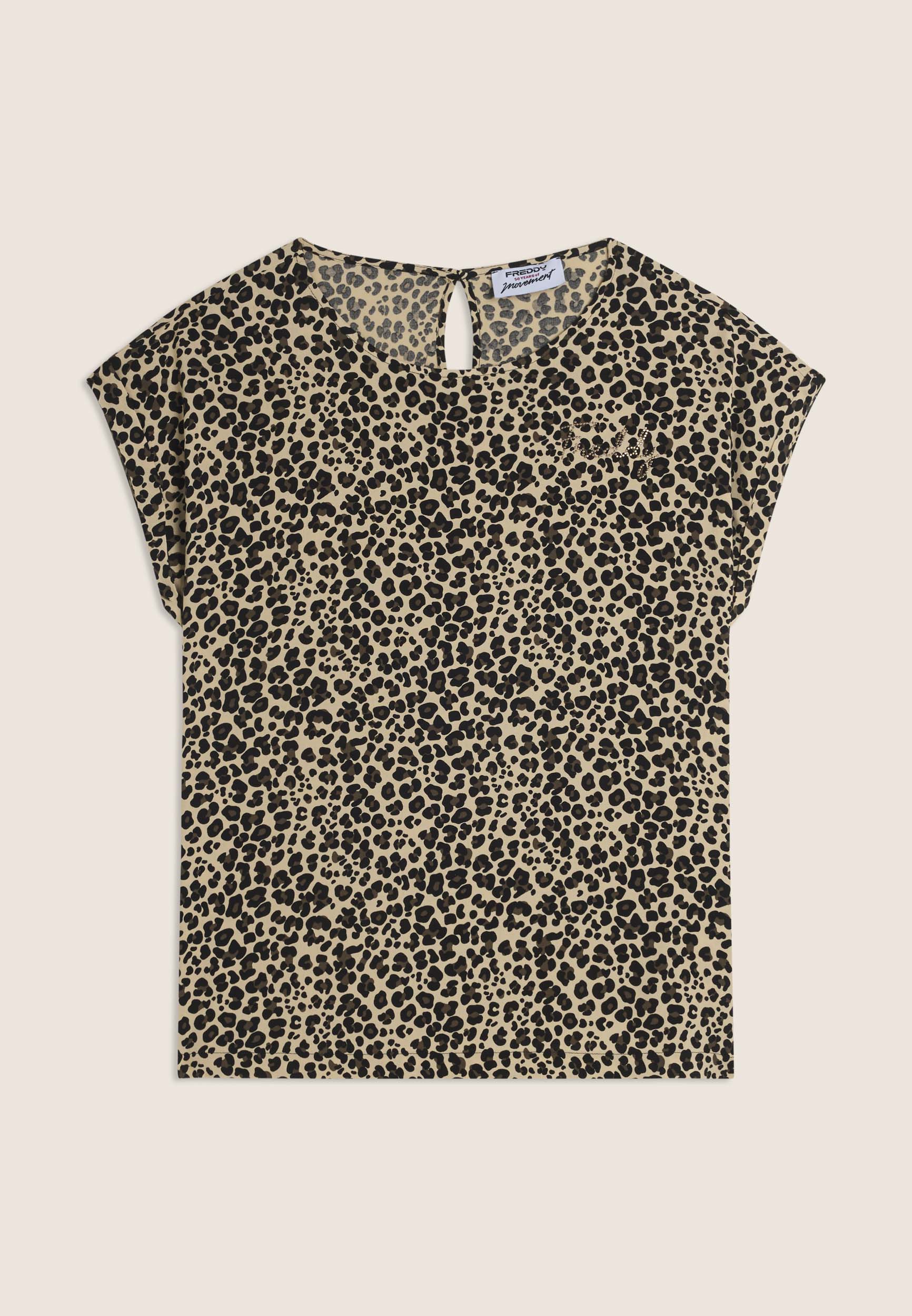 freddy-t-shirt-manica-corta-viscosa-fantasia-animalier image 5