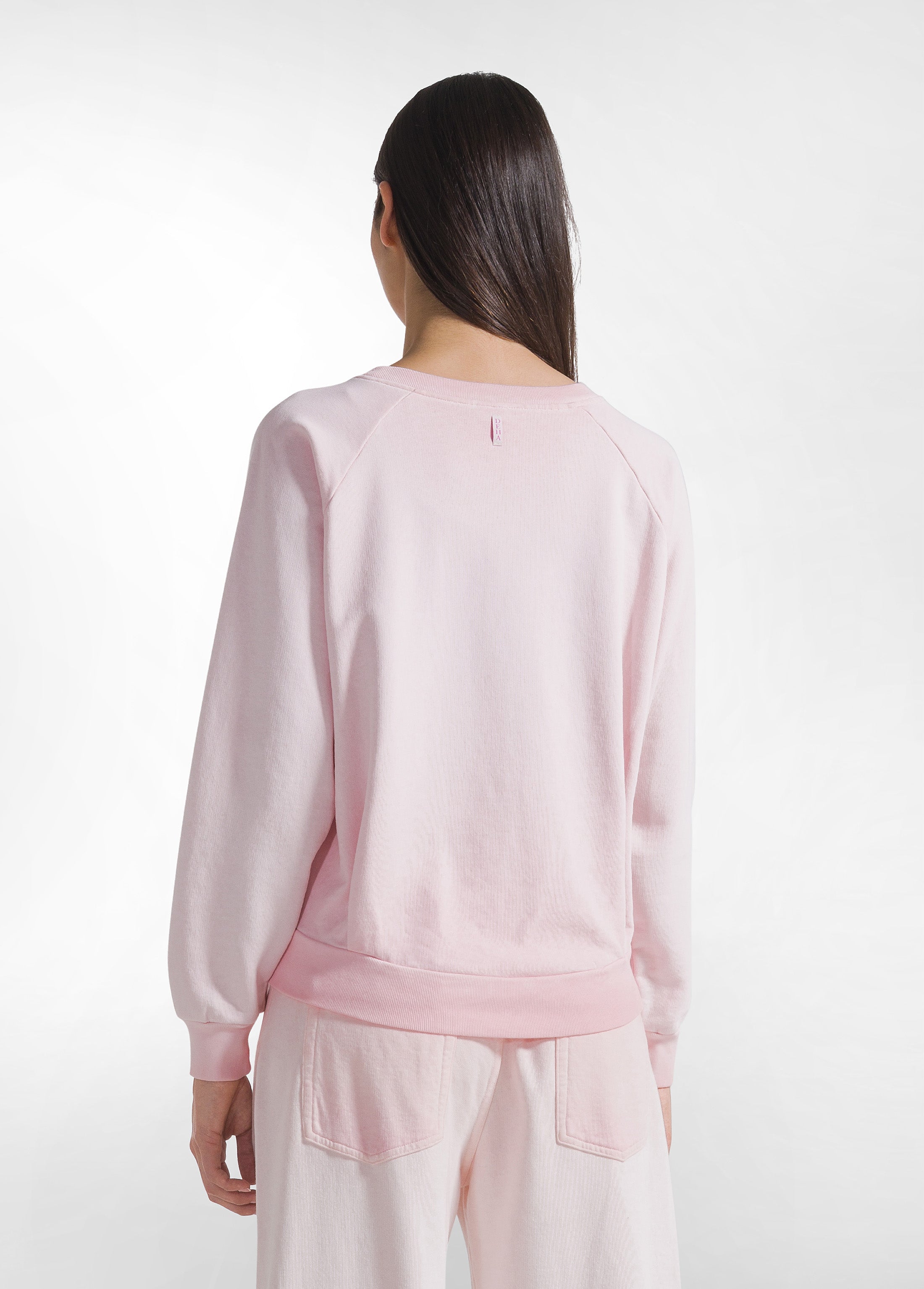 deha-felpa-girocollo-donna-effetto-sfumato-rosa image 2