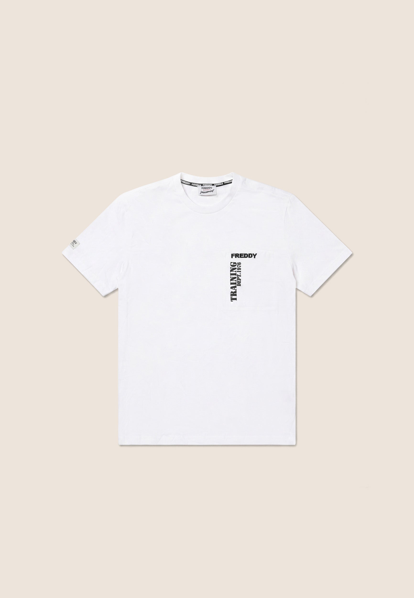 freddy-t-shirt-da-uomo-in-cotone-con-grafica-in-rilievo-regular-fit image 5