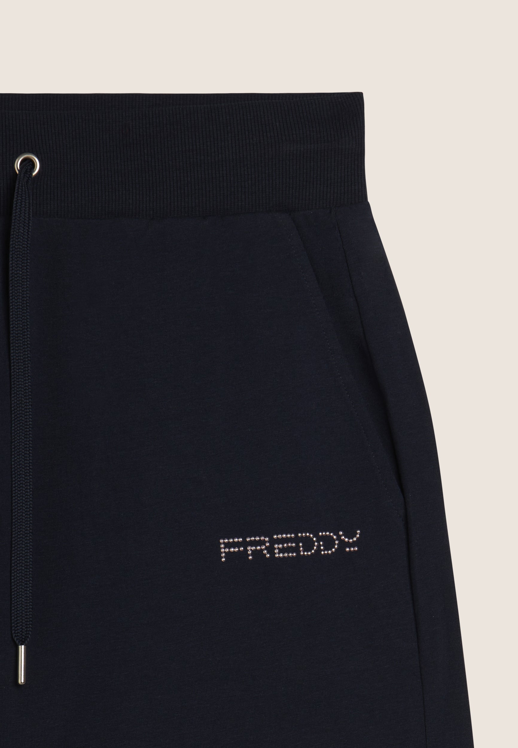 freddy-pantaloncini-sportivi-jersey-cotone-con-coulisse-e-logo-shorts-donna image 4