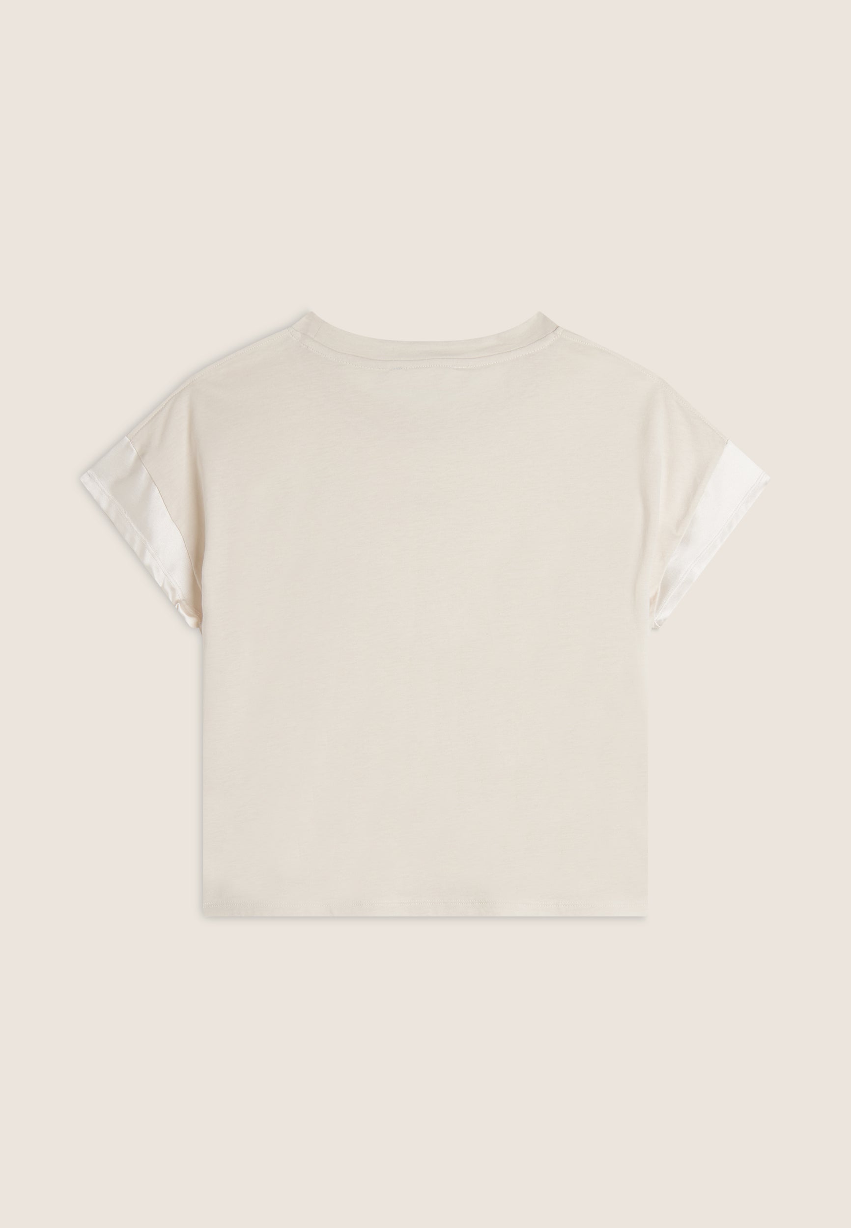 freddy-t-shirt-corta-cropped-jersey-con-maniche-effetto-seta-donna image 6