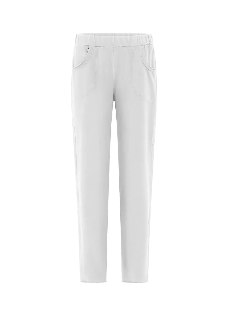 deha-d42525-pantaloni-slim-fit-in-cotone-stretch-bianco image 1