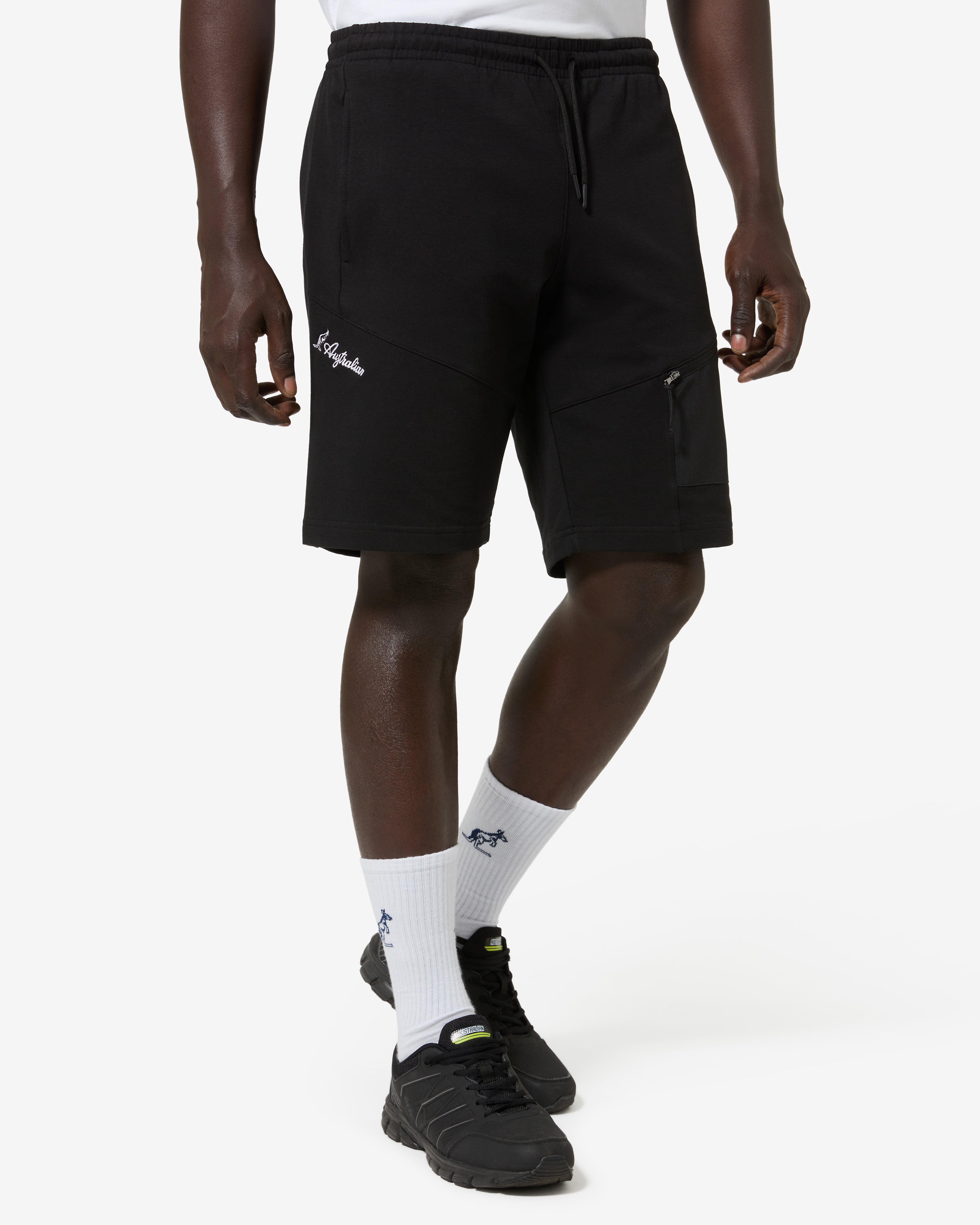 australian-gen-vinyl-short-short-in-felpa-elasticizzata-uomo-nero image 1