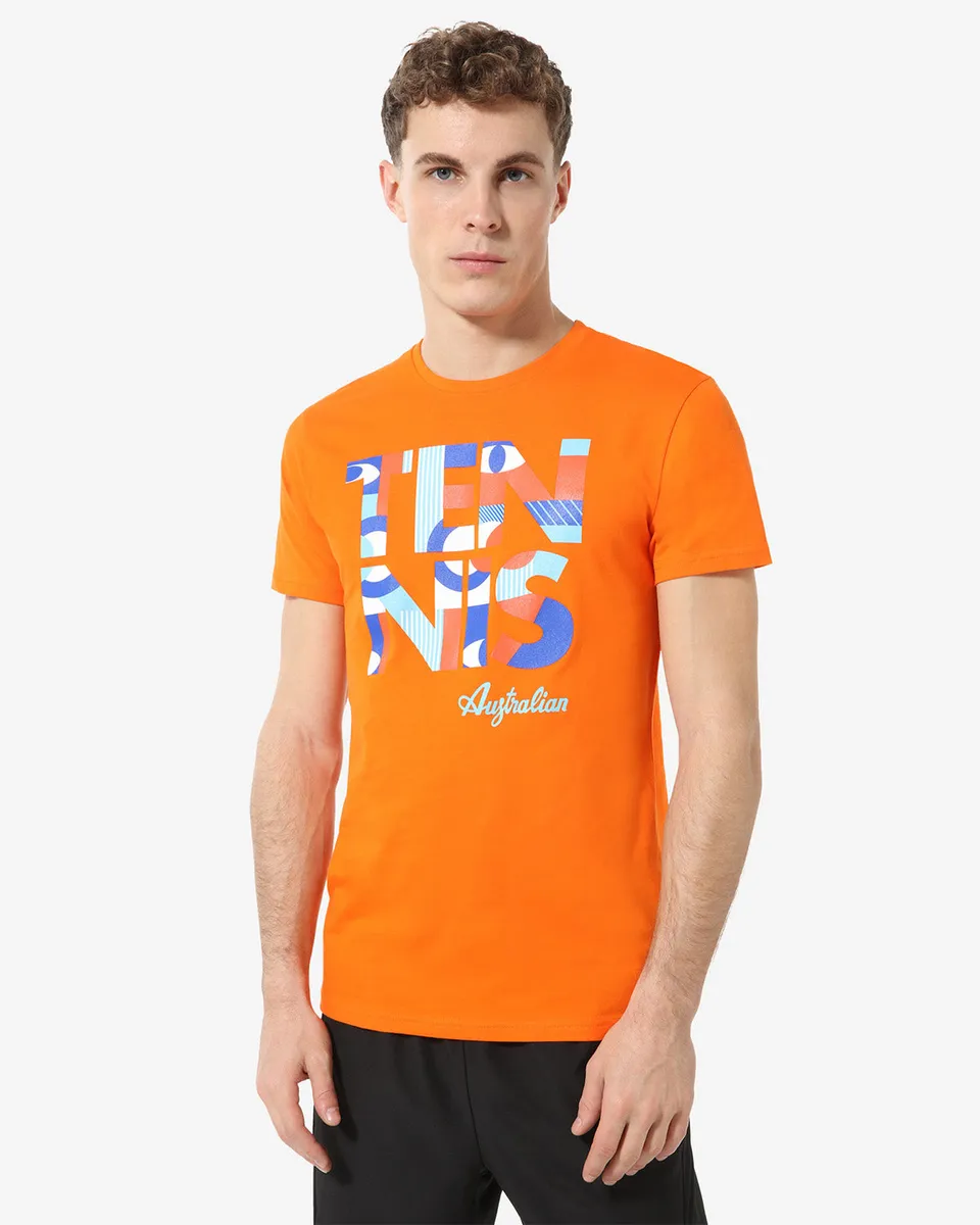 australian-tennis-geometry-t-shirt-teuts0063-t-shirt-tennis-cotone-arancio-acces image 1