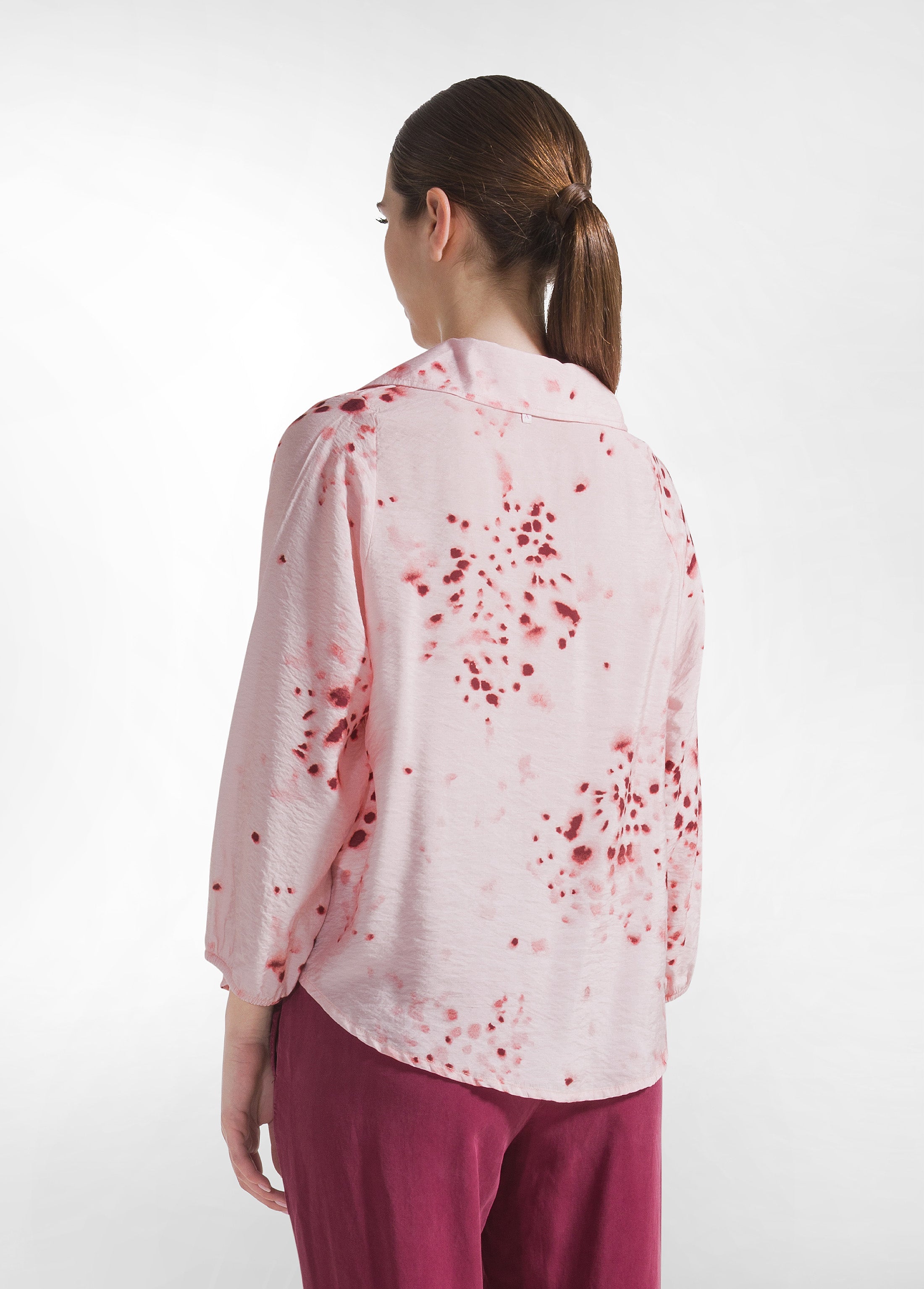 deha-camicia-in-viscosa-stampata-effetto-stropicciato-rosa image 2