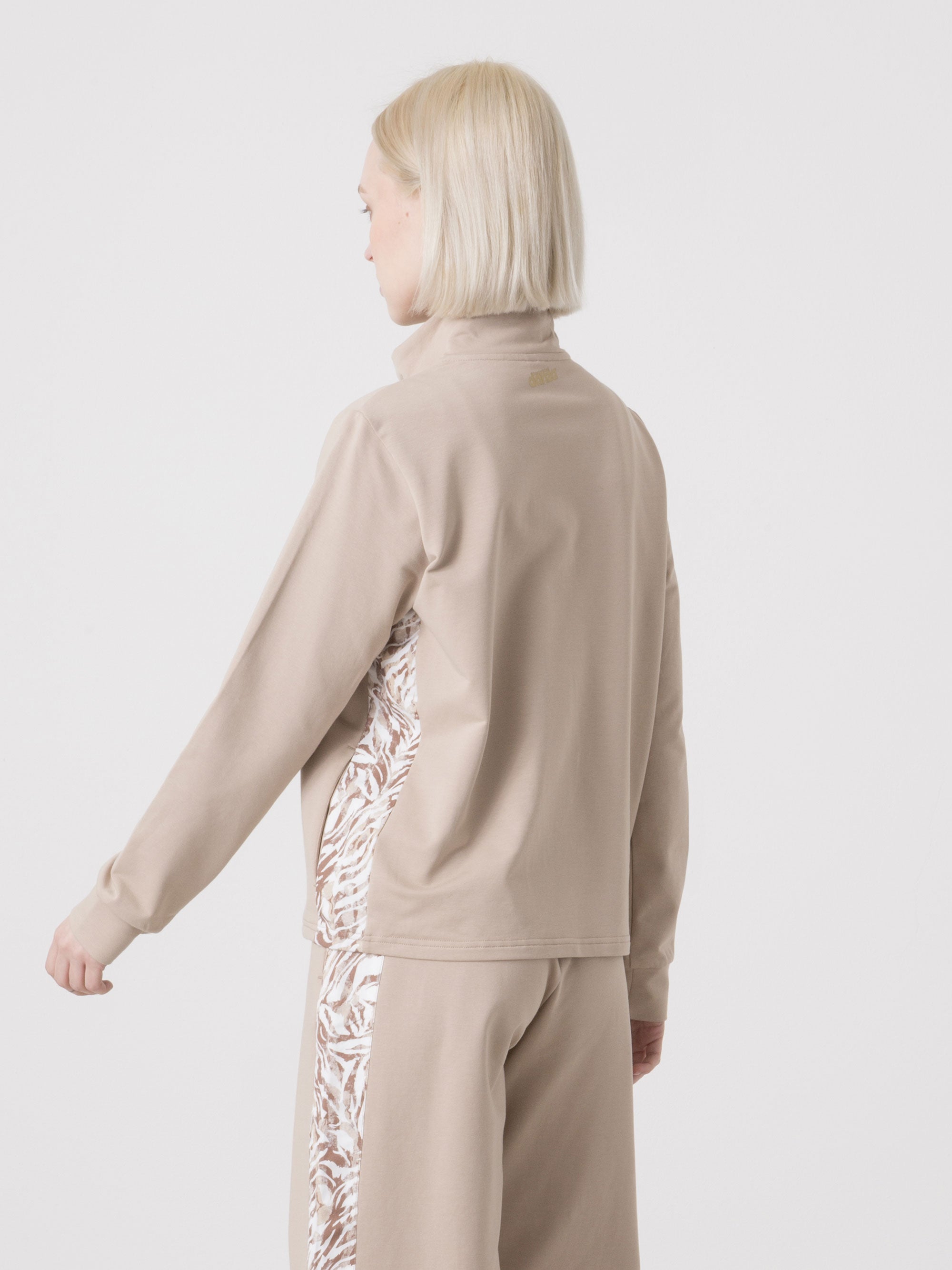 felpa-donna-full-zip-stretch-dimensione-danza-con-inserti-animalier image 3