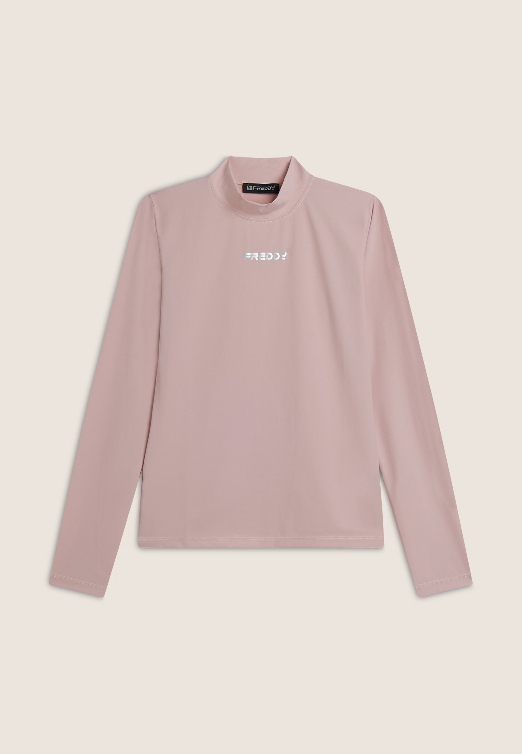 freddy-dolcevita-donna-slim-logo-centrale-maglia-collo-alto-jersey image 4
