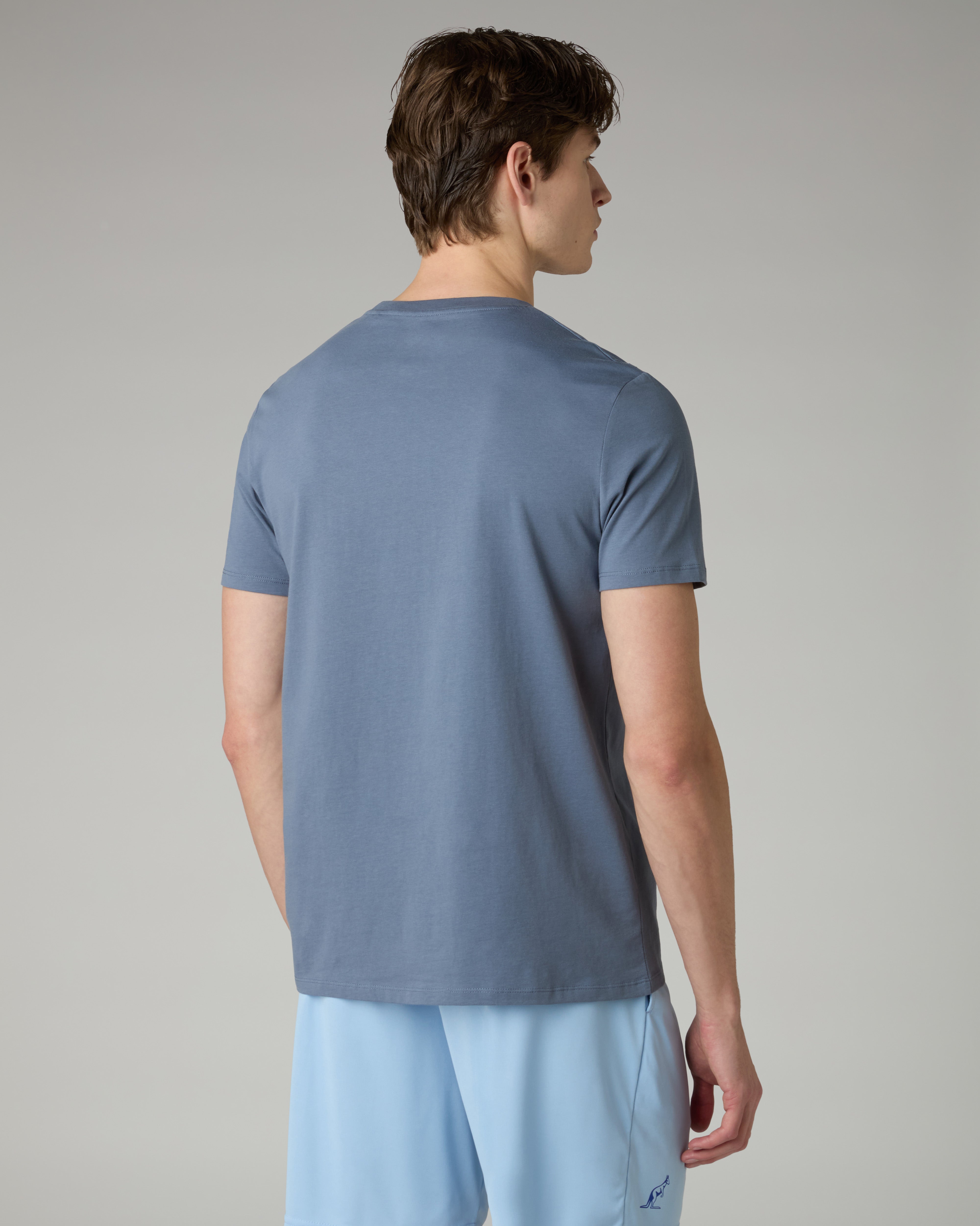australian-league-cotton-t-shirt-maglietta-cotone-grigio-flint-stone image 3