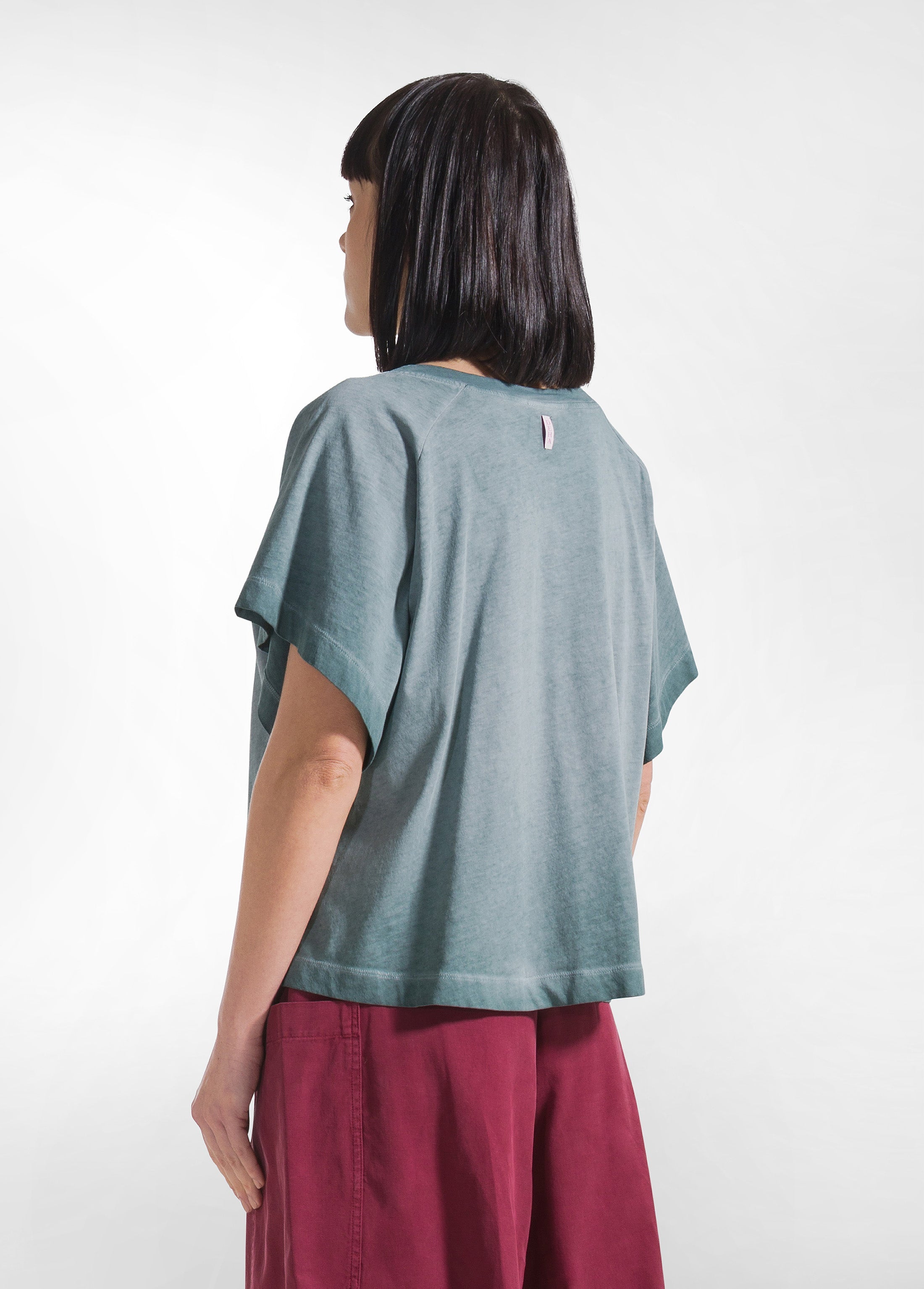deha-t-shirt-effetto-sfumato-cotone-organico-verde-d42600 image 2