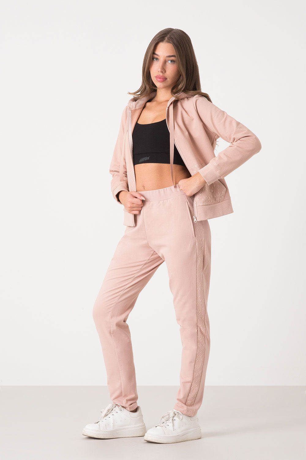dimensione-danza-pantalone-felpa-stretch-brushed-con-pizzo-pantalone-donna image 3