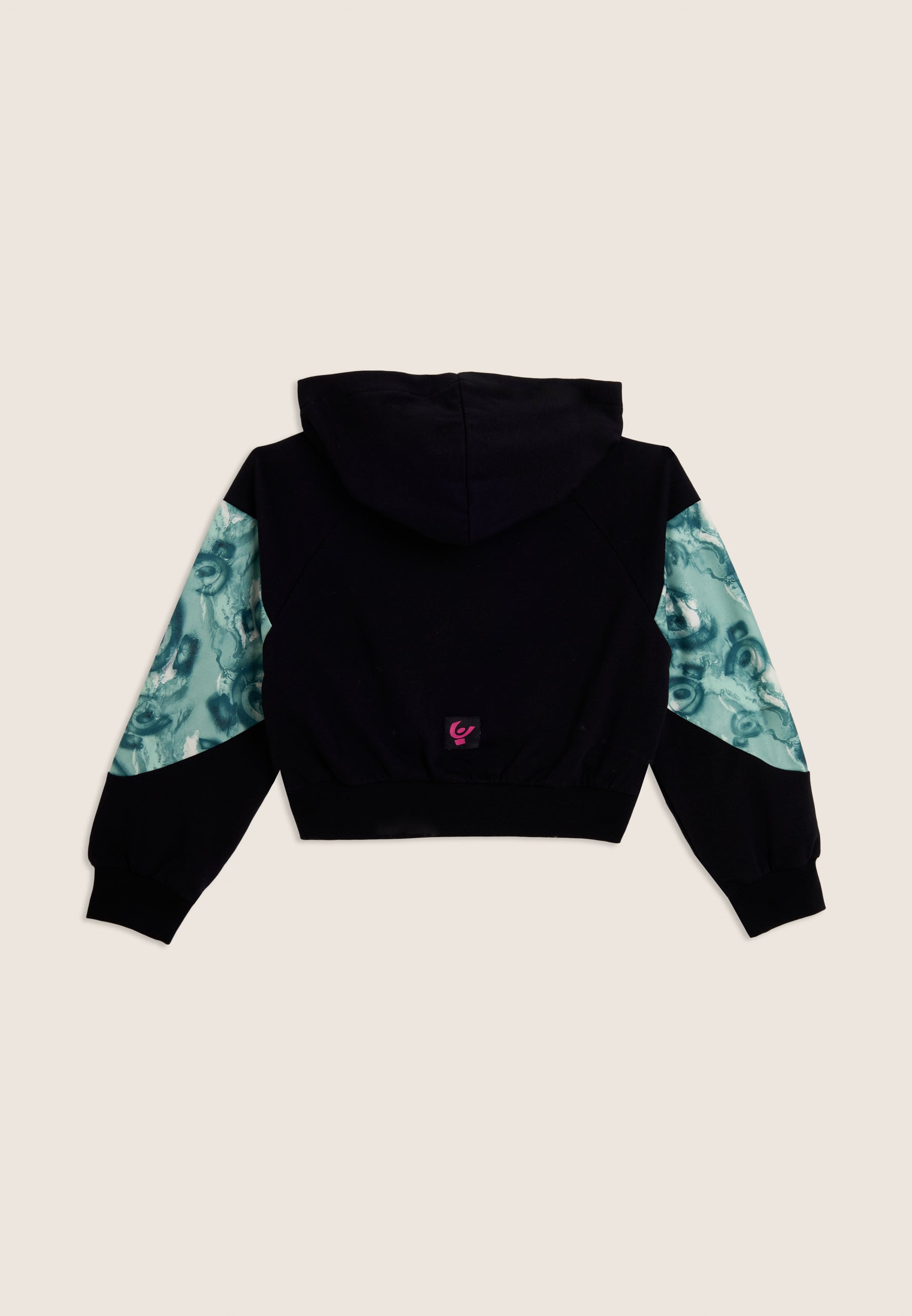 freddy-felpa-junior-full-zip-cropped-color-block-con-cappuccio image 2