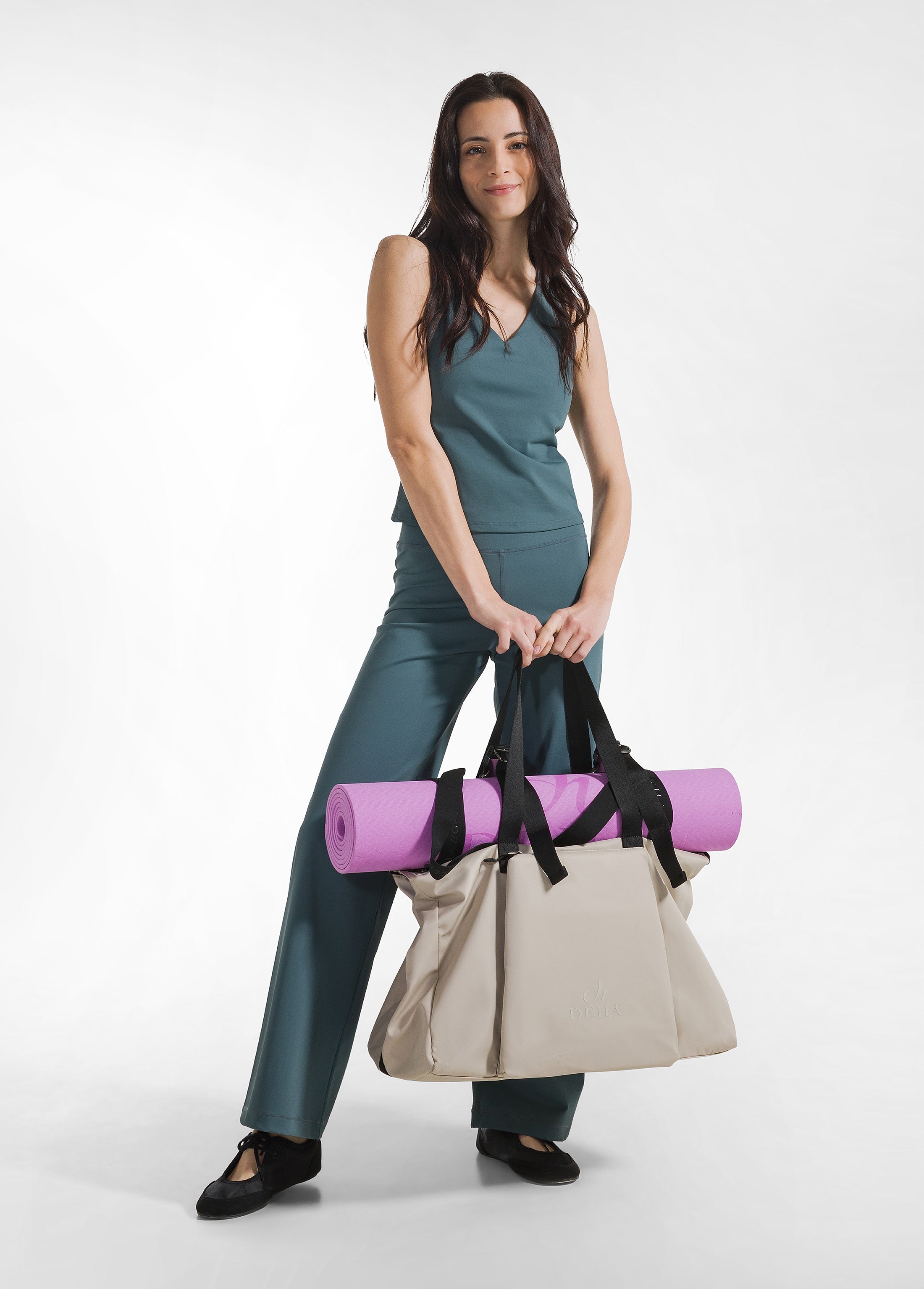 deha-borsa-da-palestra-beige-50x35x24-borsa-gym-con-porta-tappetino-yoga image 1
