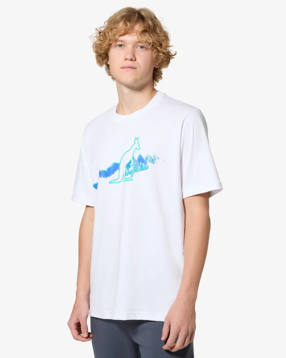 australian-road-t-shirt-archive-t-shirt-cotone-bianca-stampa-petto-regular image 1