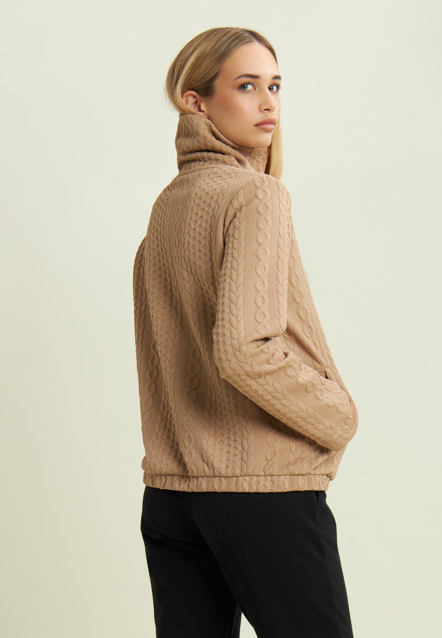 freddy-felpa-full-zip-tecnica-doppio-a-trecce-felpa-donna image 3