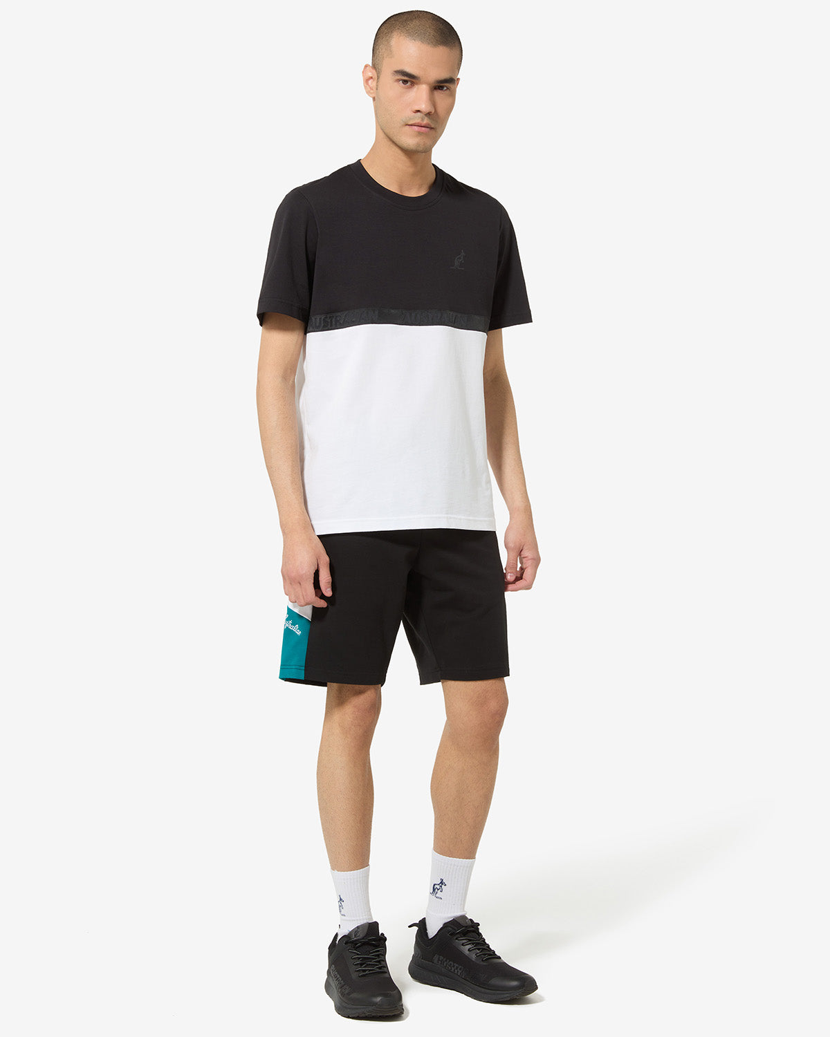 australian-icon-short-pantaloncino-in-felpa-nero-made-in-italy image 2