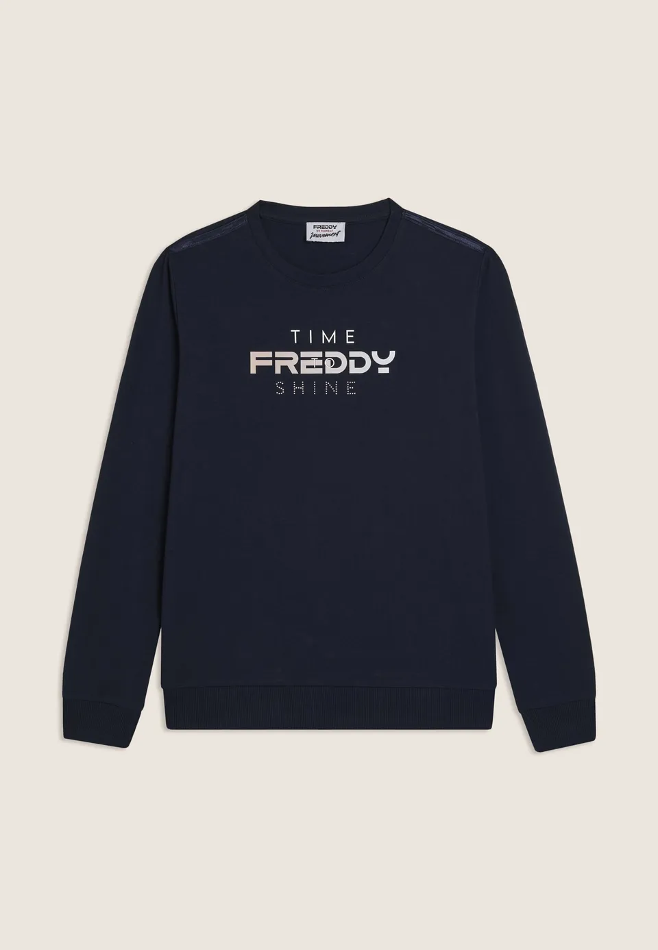 freddy-felpa-girocollo-time-shine-con-logo-olografico image 1