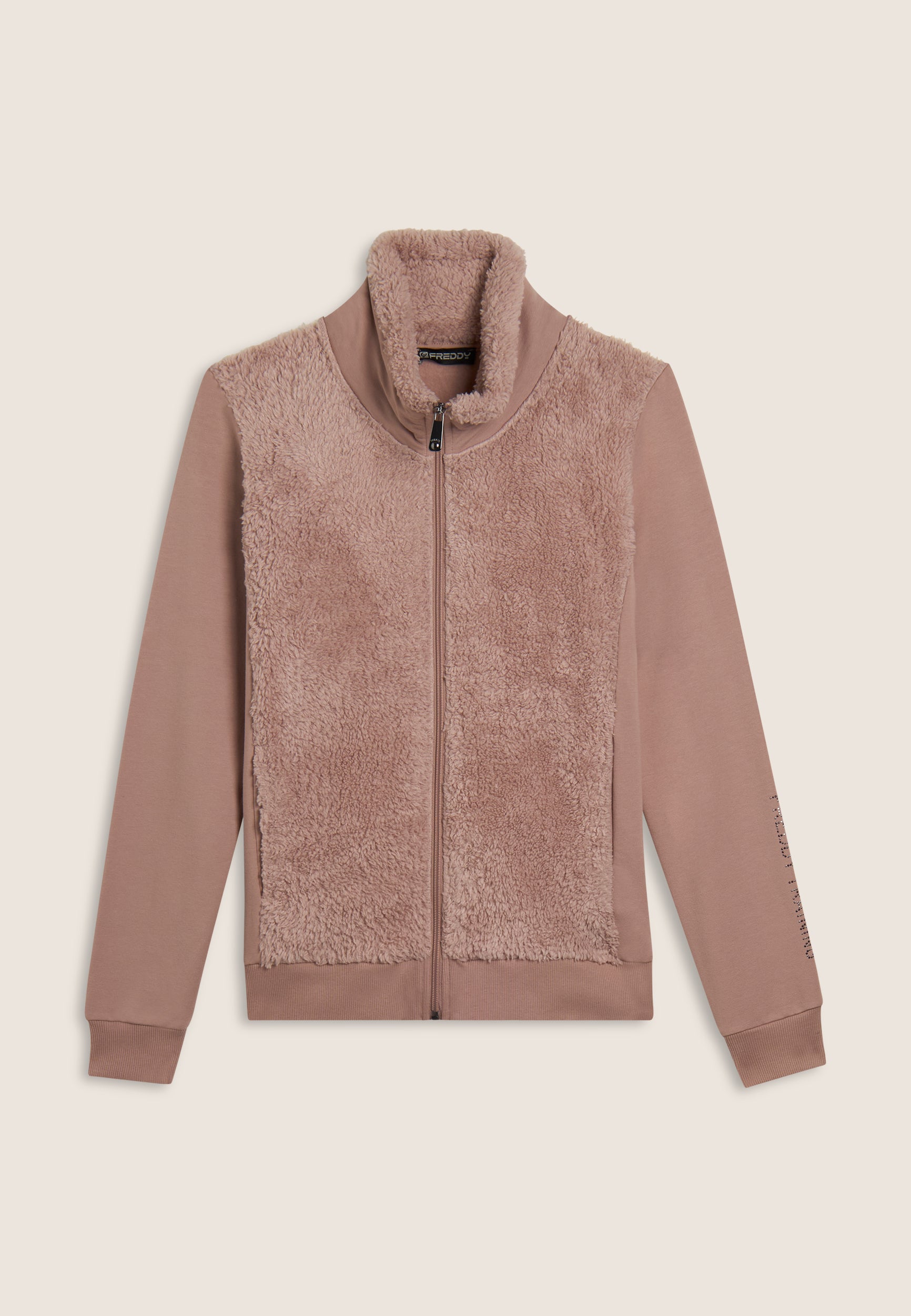 freddy-felpa-zip-sherpa-collo-alto-logo-borchie image 5