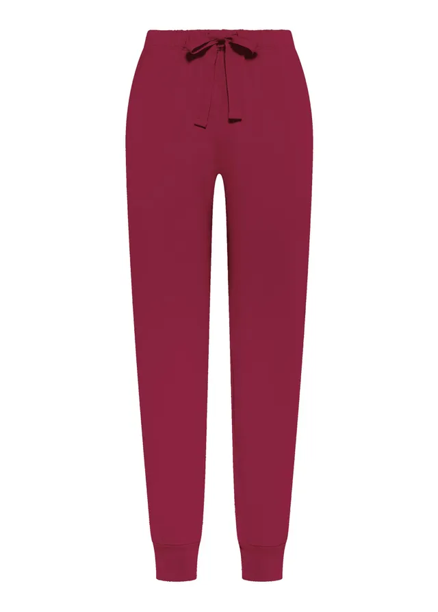deha-jogger-in-fleece-stretch-rosso image 1