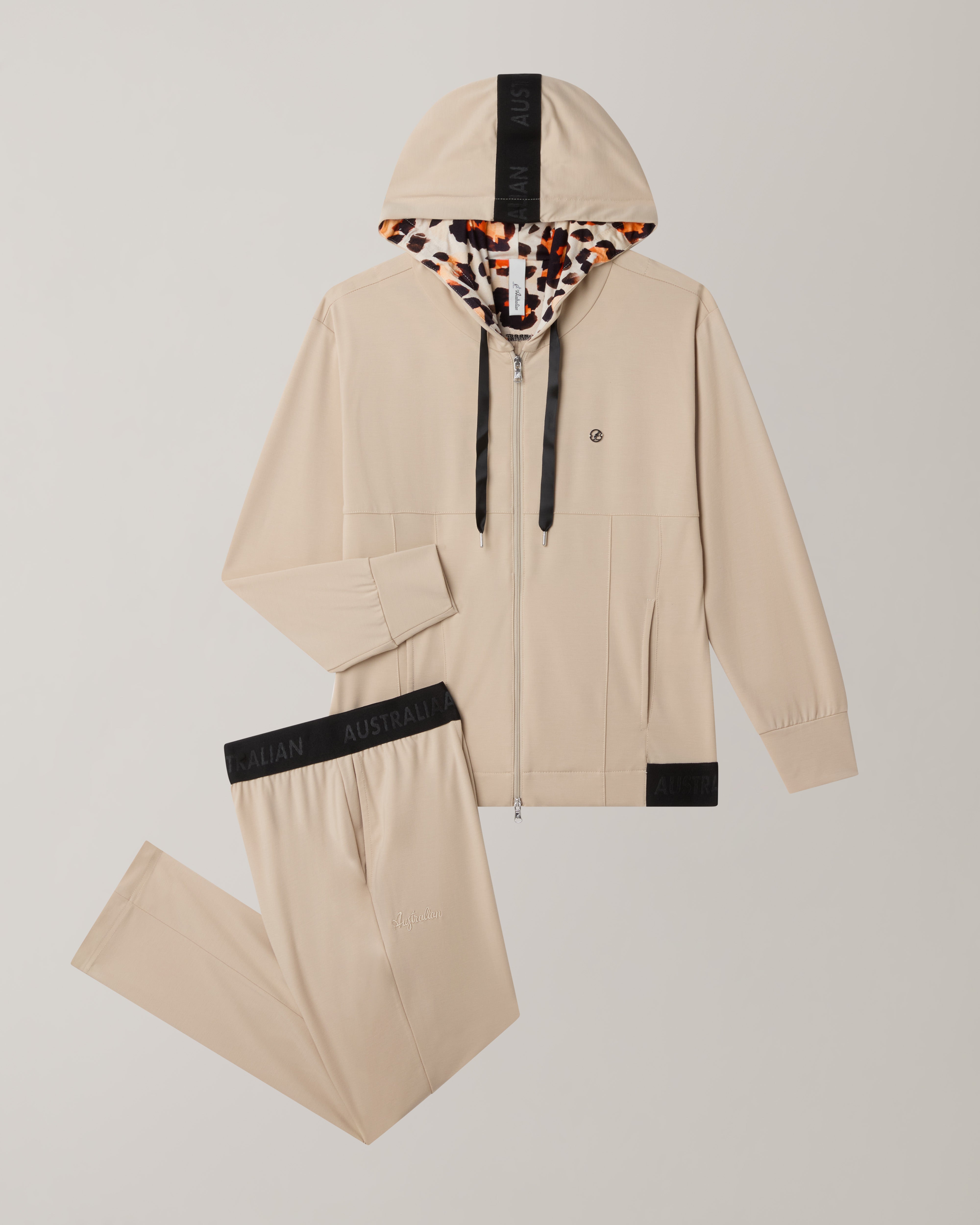 australian-signature-tracksuit-tuta-uomo-flow-interlock-sabbia image 7