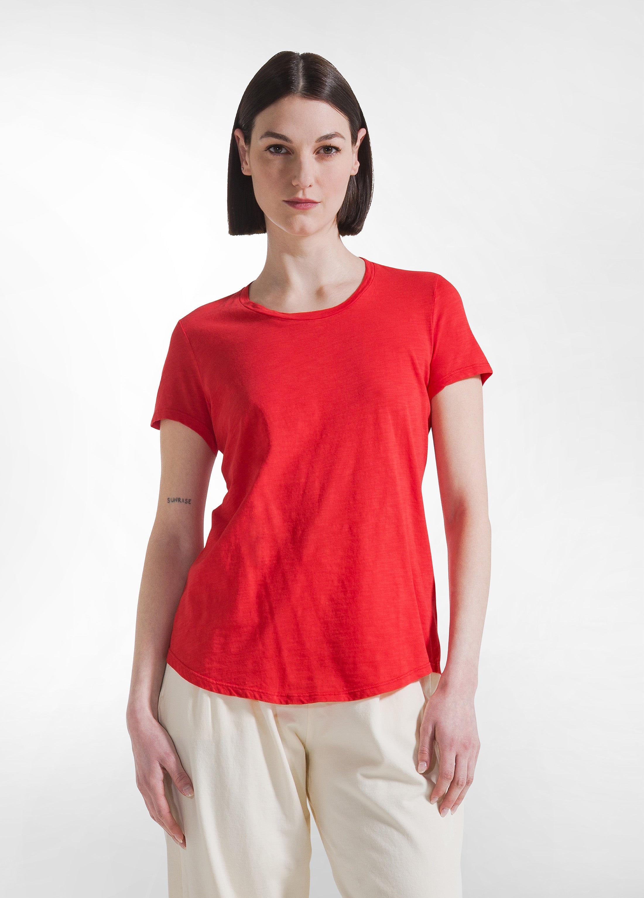 deha-d42513-t-shirt-in-cotone-flamm-rosso image 1