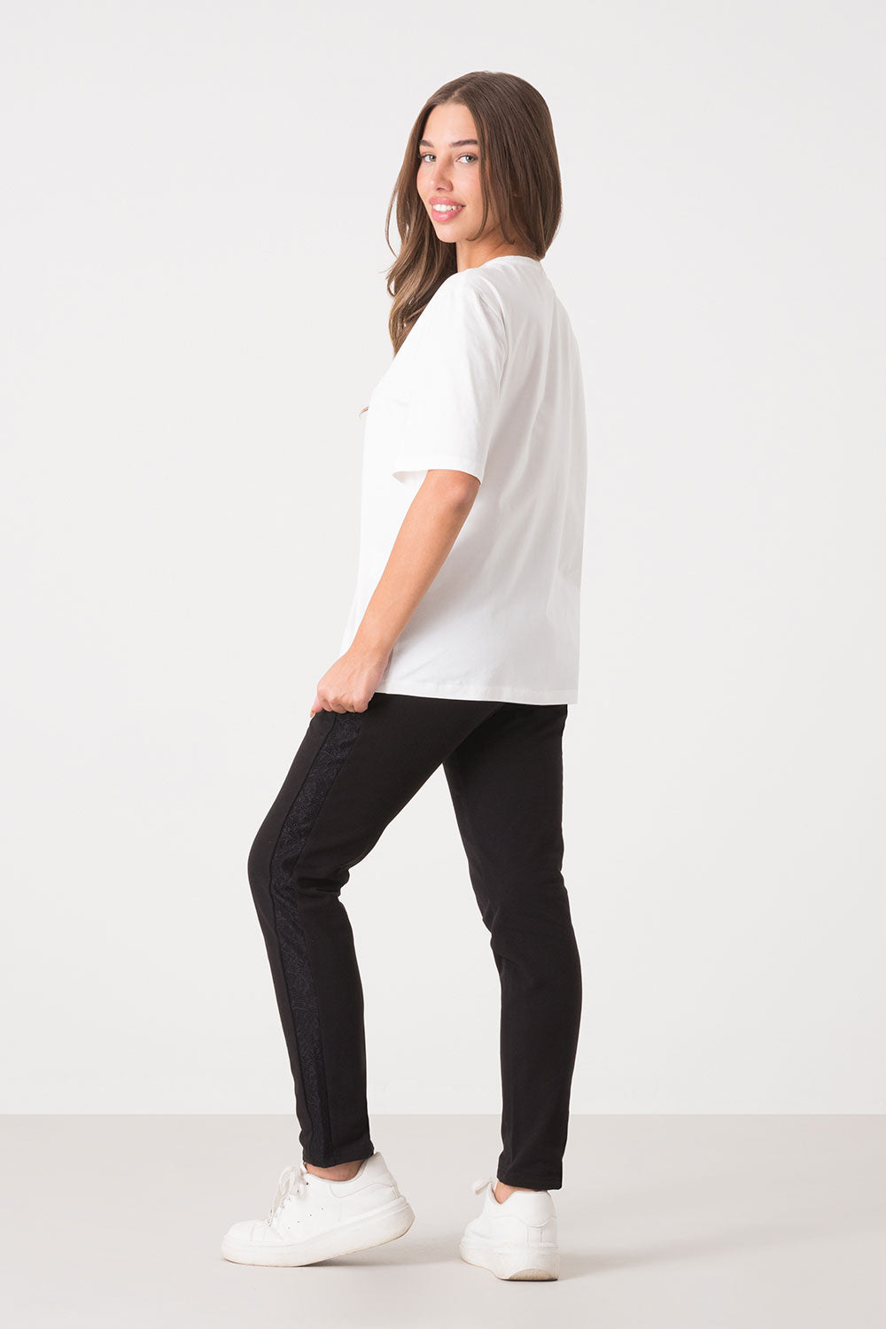 dimensione-danza-t-shirt-stampata-over-cotone-jersey-stretch-donna image 2