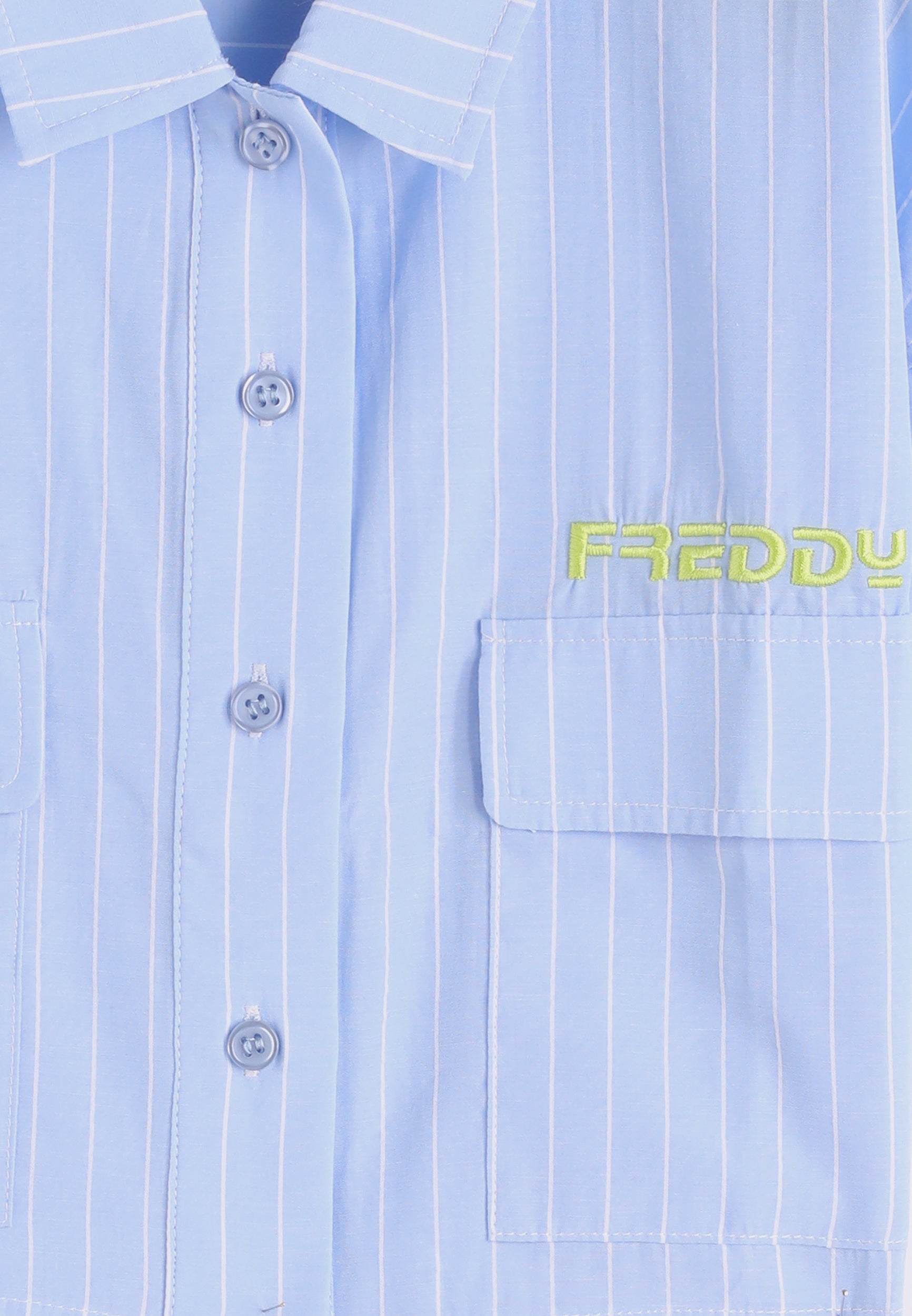 freddy-wr-up-camicia-cropped-a-righe-maniche-ampie image 3