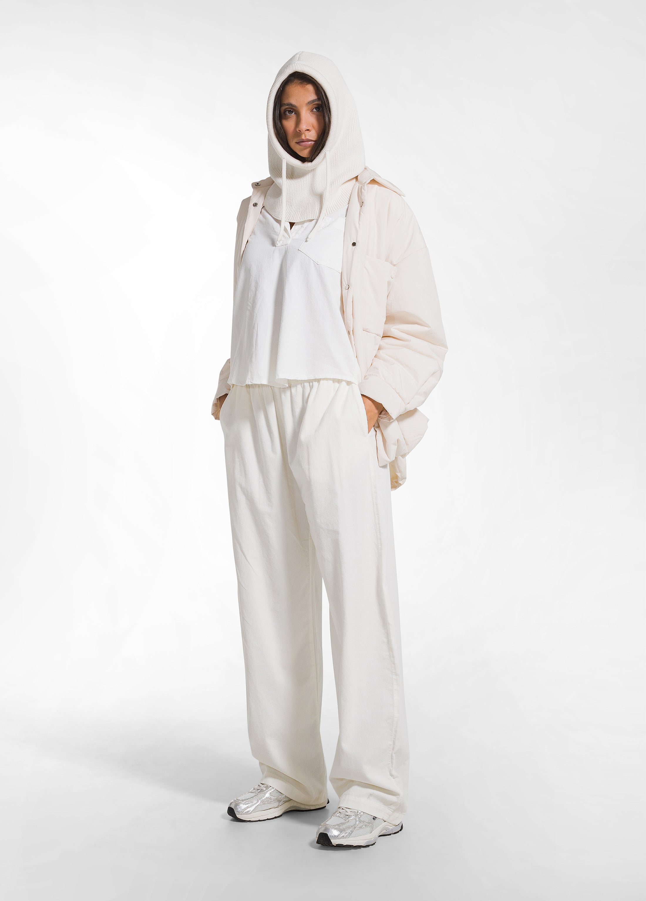 deha-d52351-polo-in-velluto-mille-righe-bianco image 4