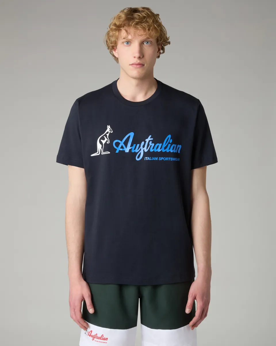 australian-big-logo-t-shirt-t-shirt-in-cotone-regular-fit-blu-navy image 1