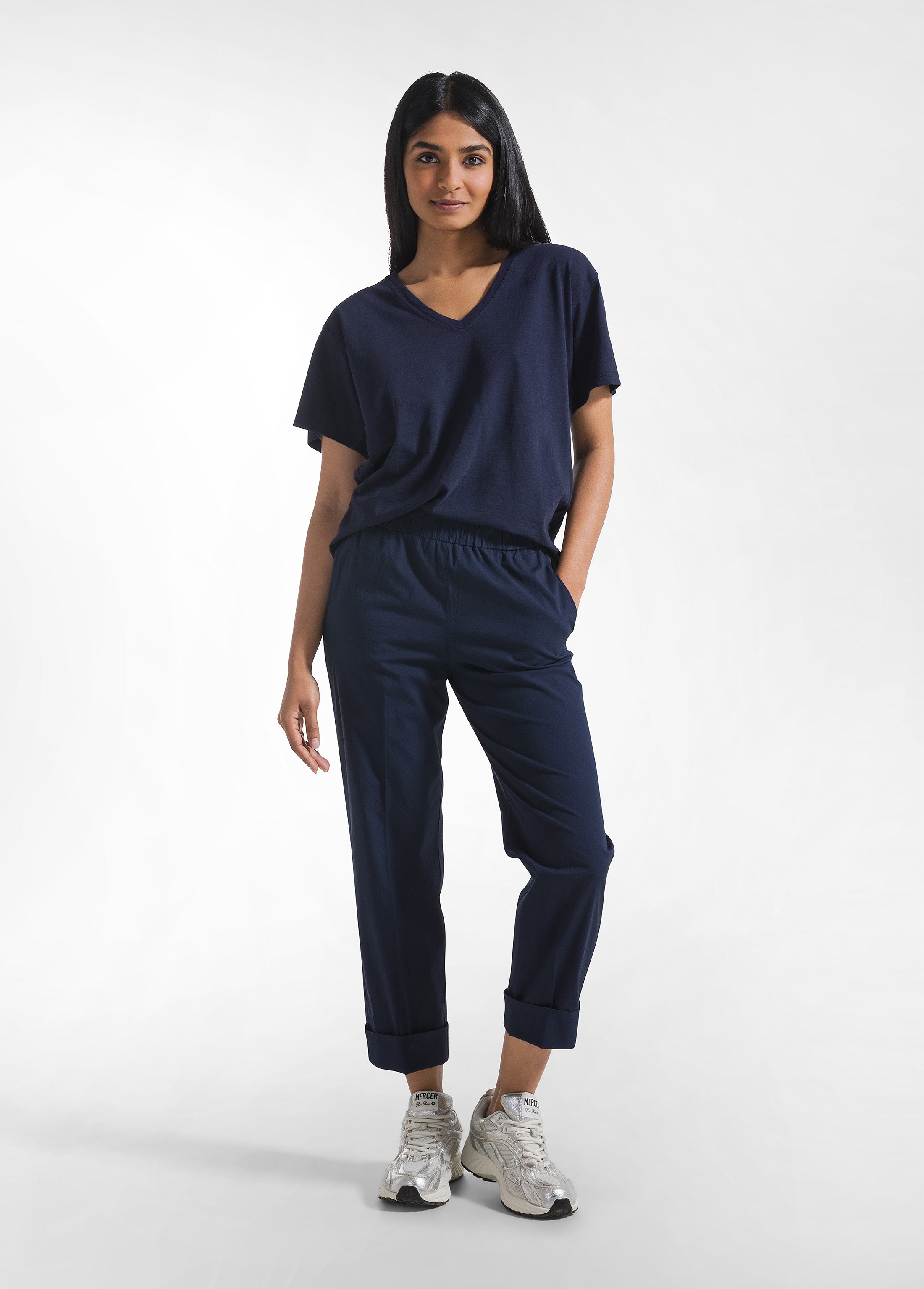 deha-t-shirt-flamm-scollo-ampio-blu-d42515 image 4