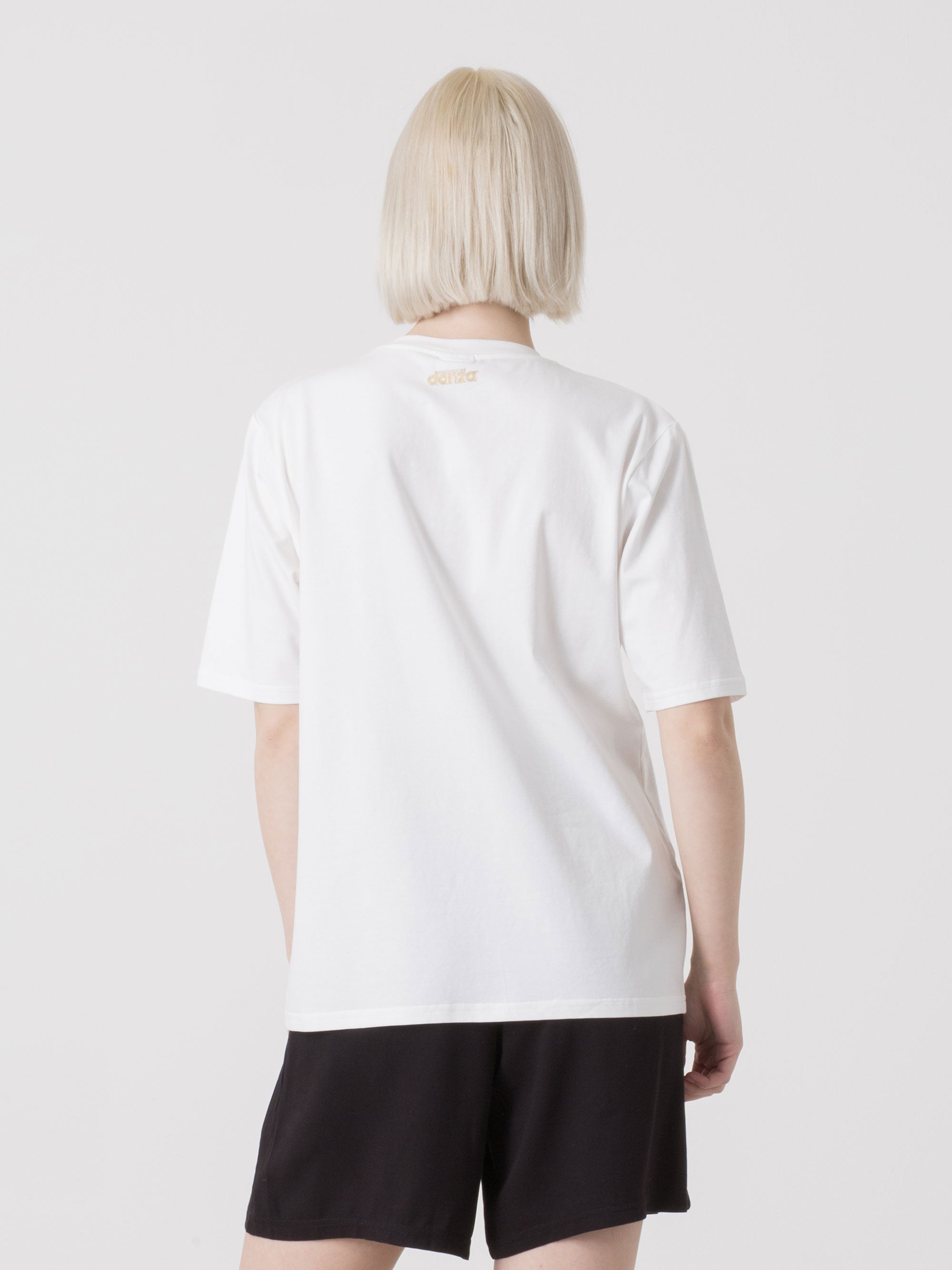 dimensione-danza-t-shirt-donna-in-jersey-stretch-con-stampa-foil-frontale image 3