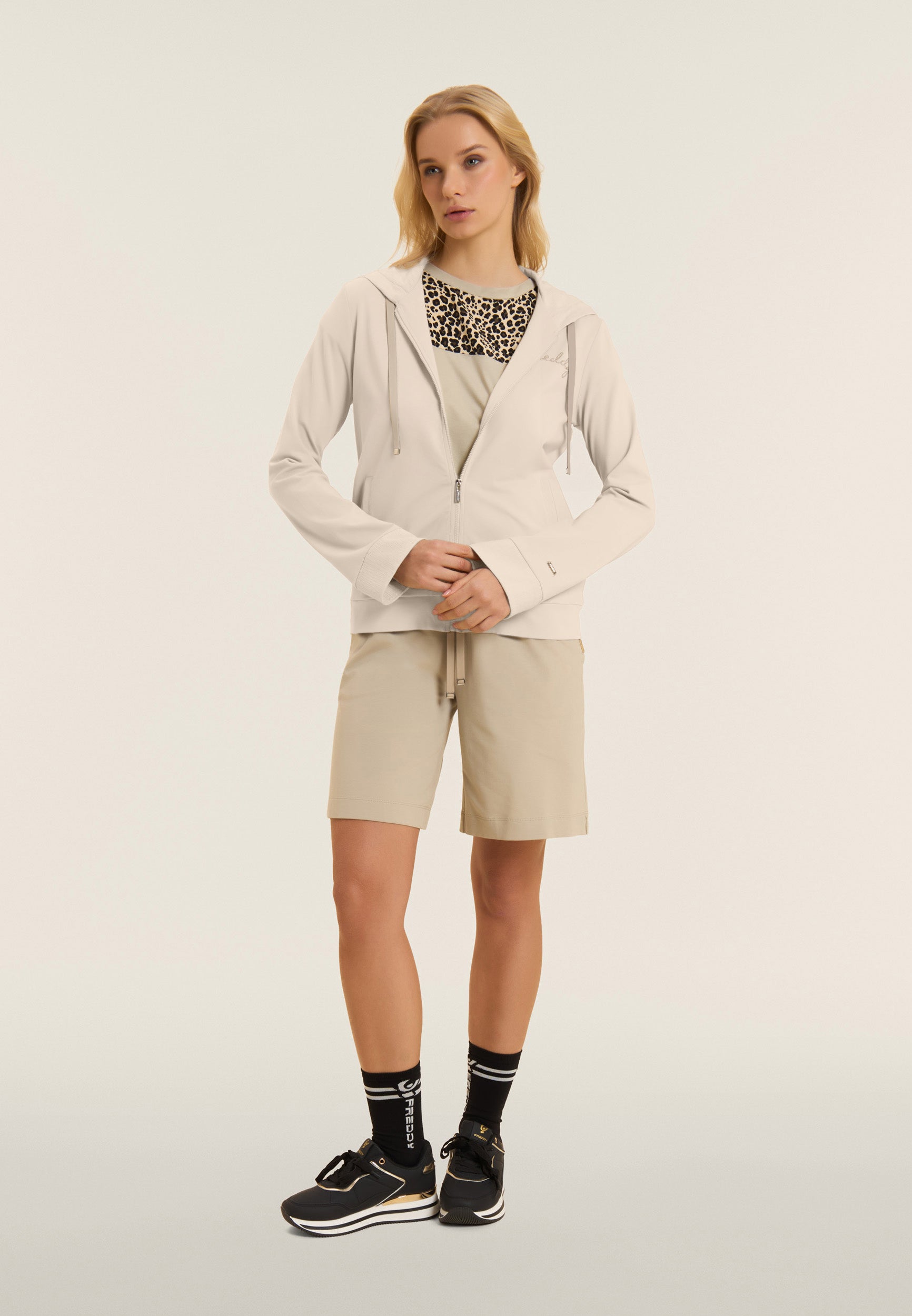 freddy-zip-con-cappuccio-crinkle-felpa-donna-in-jersey image 5
