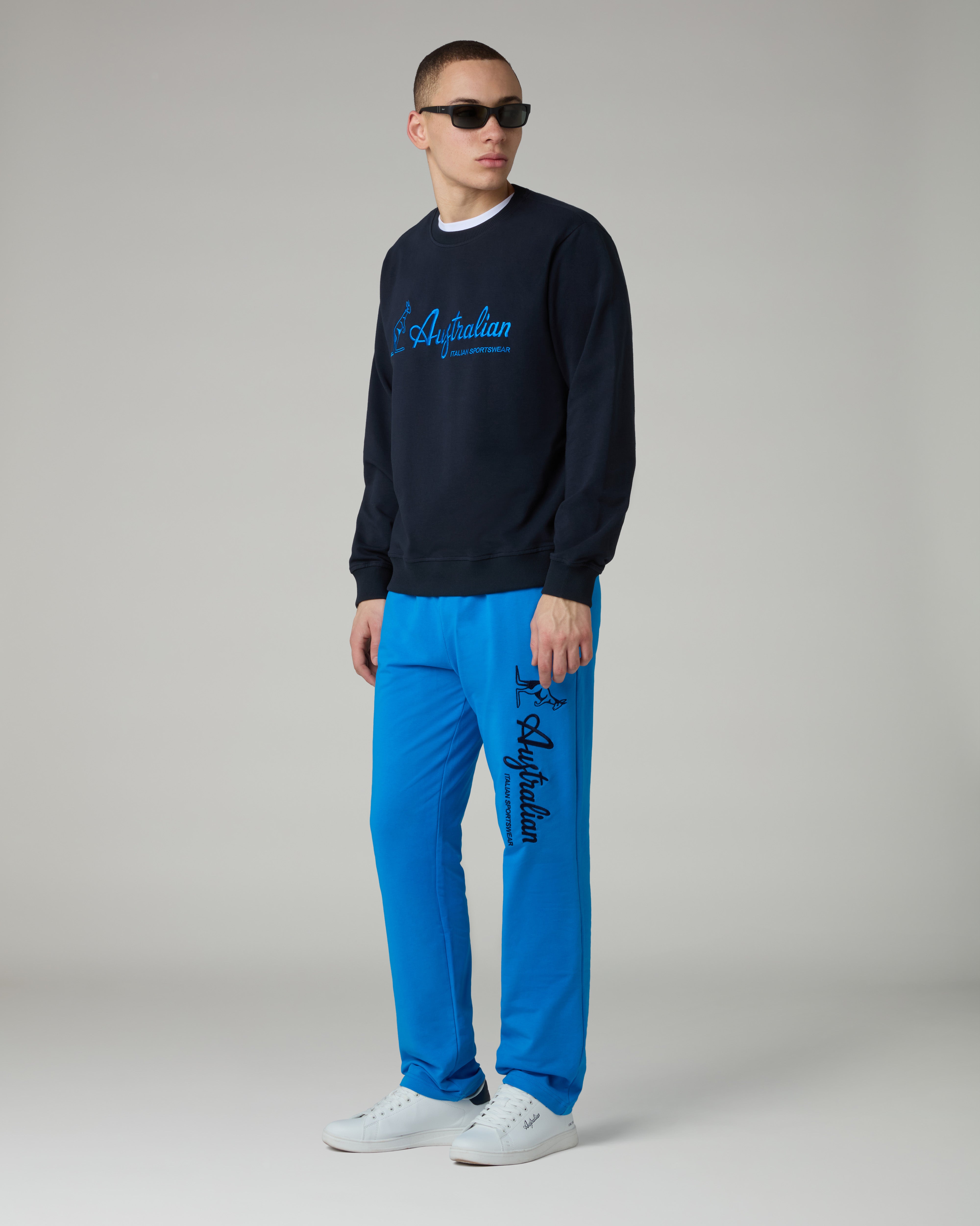 australian-statement-logo-track-pant-pantalone-blu-capri image 2