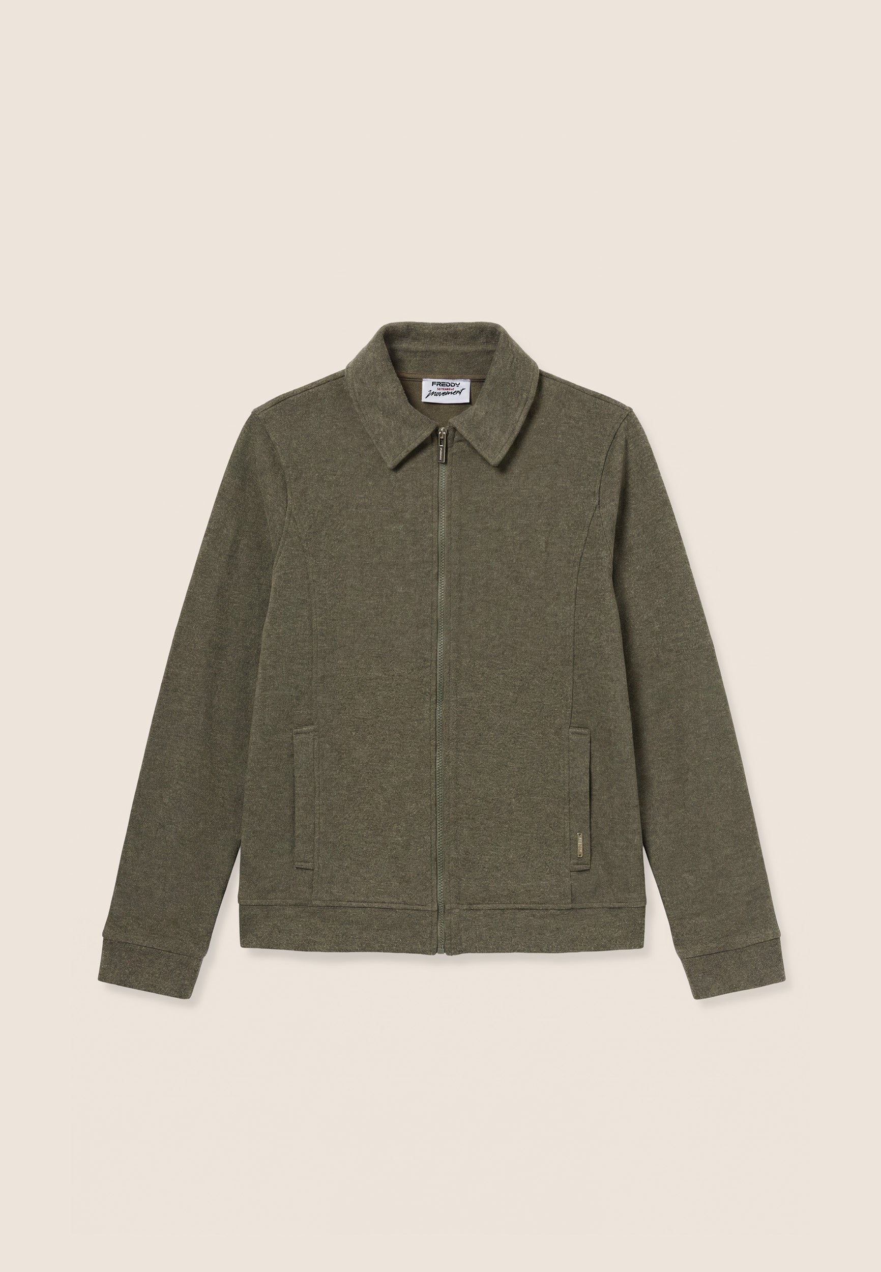 freddy-felpa-donna-full-zip-collo-camicia-effetto-tricot image 5