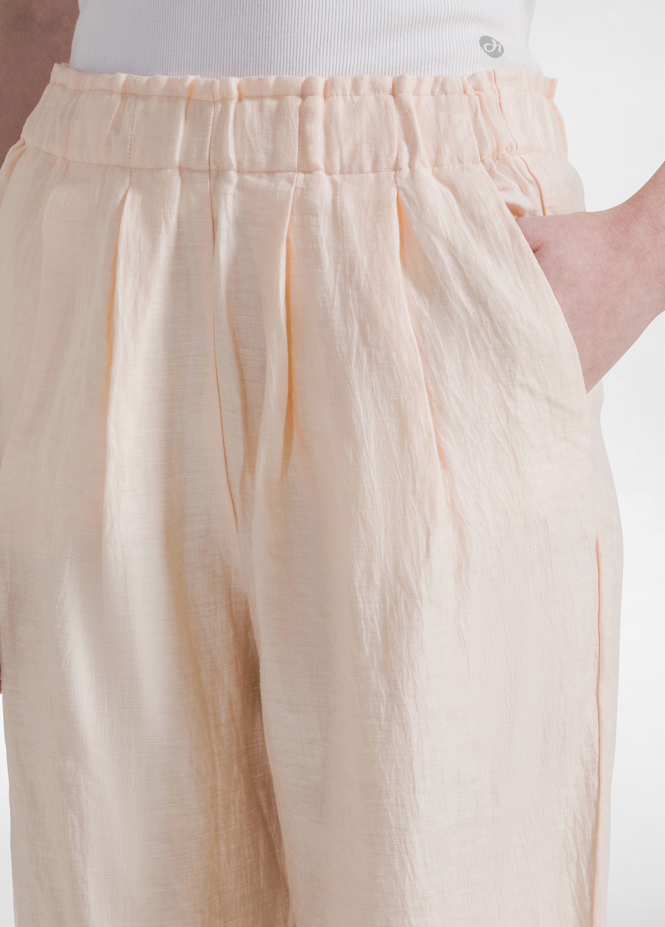 deha-pantalone-in-lino-lucido-rosa image 4