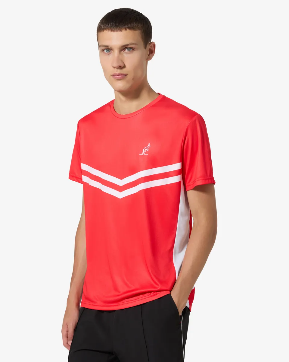 australian-tennis-crew-ace-t-shirt-maglia-tecnica-rosso-vivo image 1