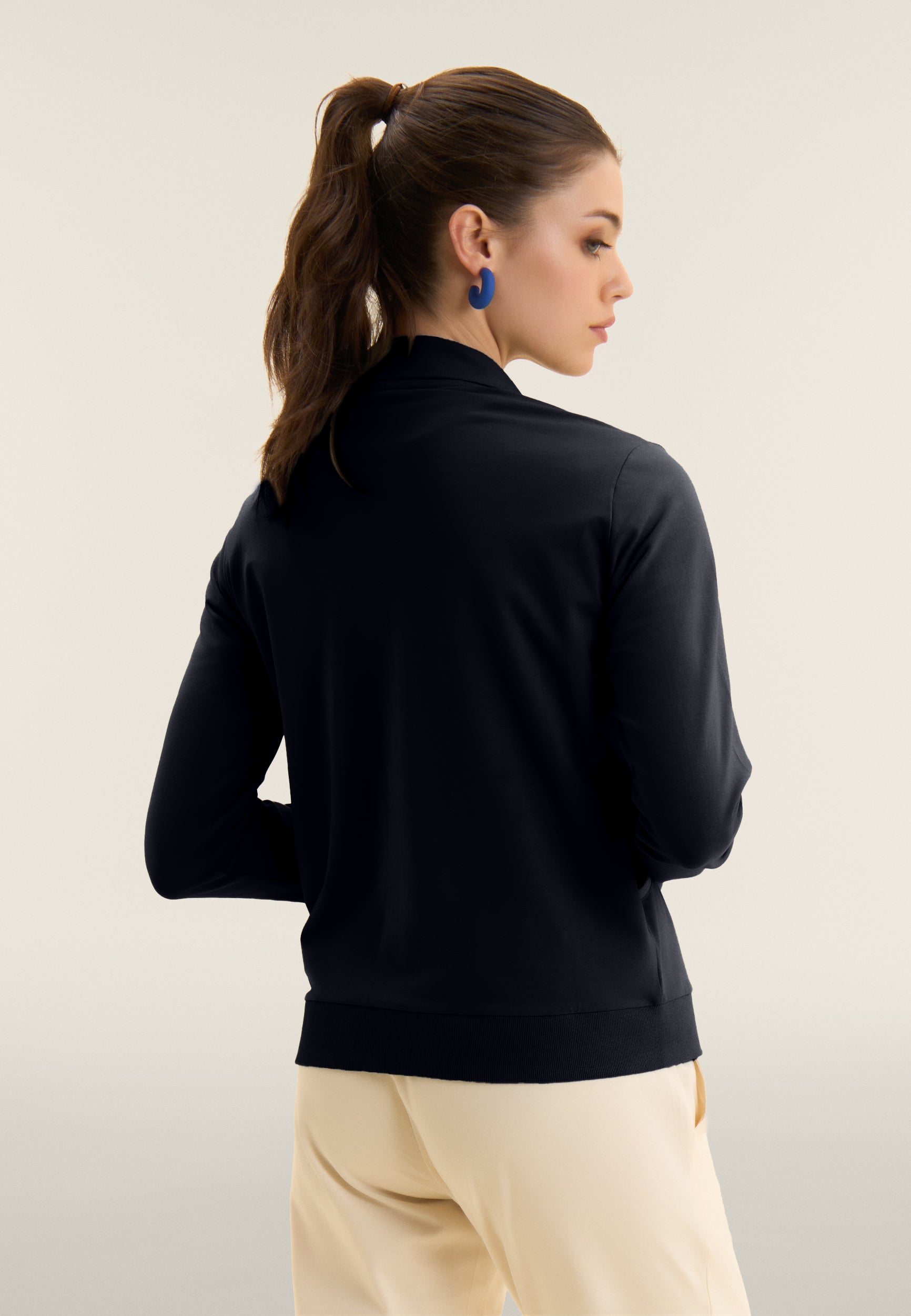 freddy-felpa-collo-alto-con-zip-in-jersey-elasticizzato image 3