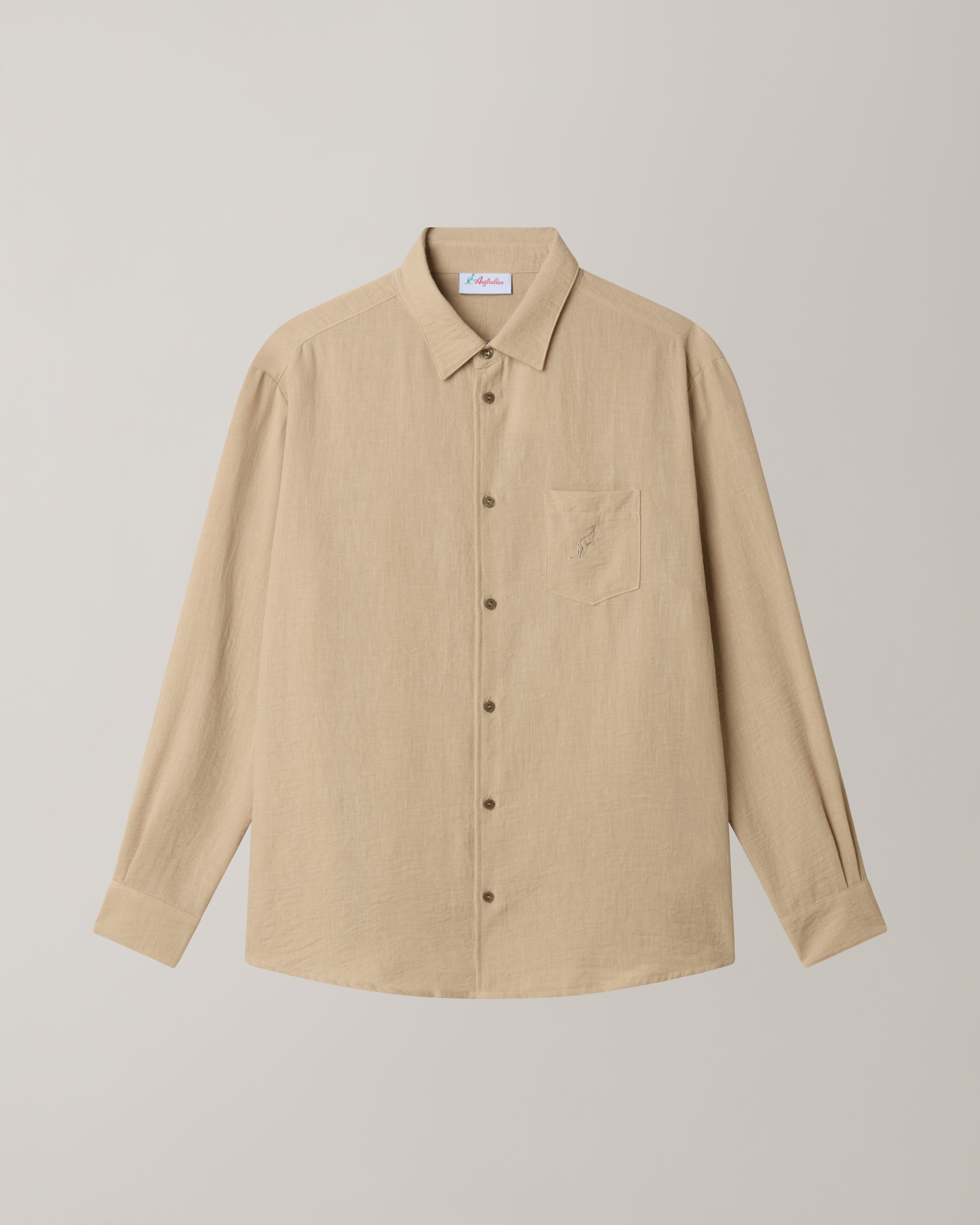 australian-doric-camicia-manica-lunga-canvas-kaki image 5