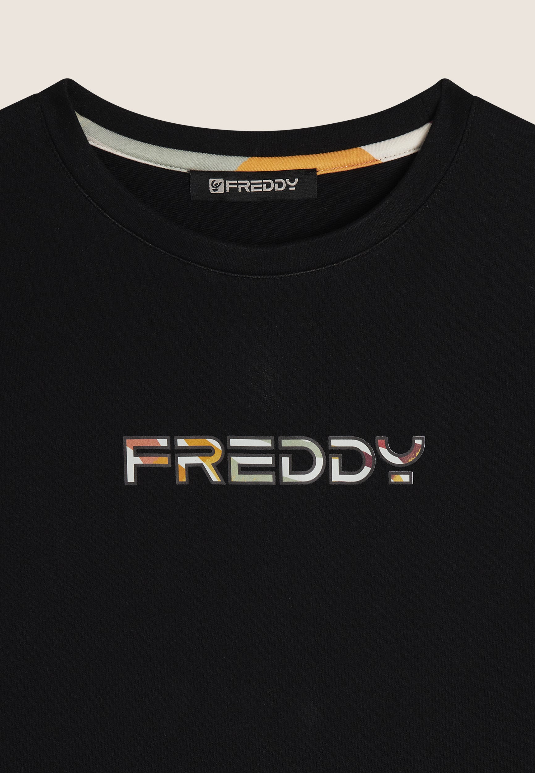 freddy-felpa-cropped-comfort-fit-logo-multicolore image 8