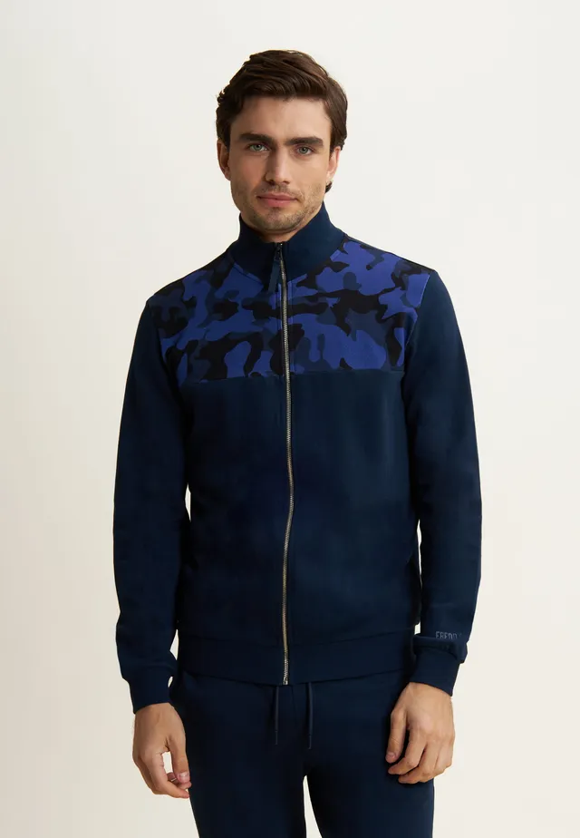 freddy-training-dept-felpa-donna-uomo-collo-alto-con-zip-e-camouflage image 1