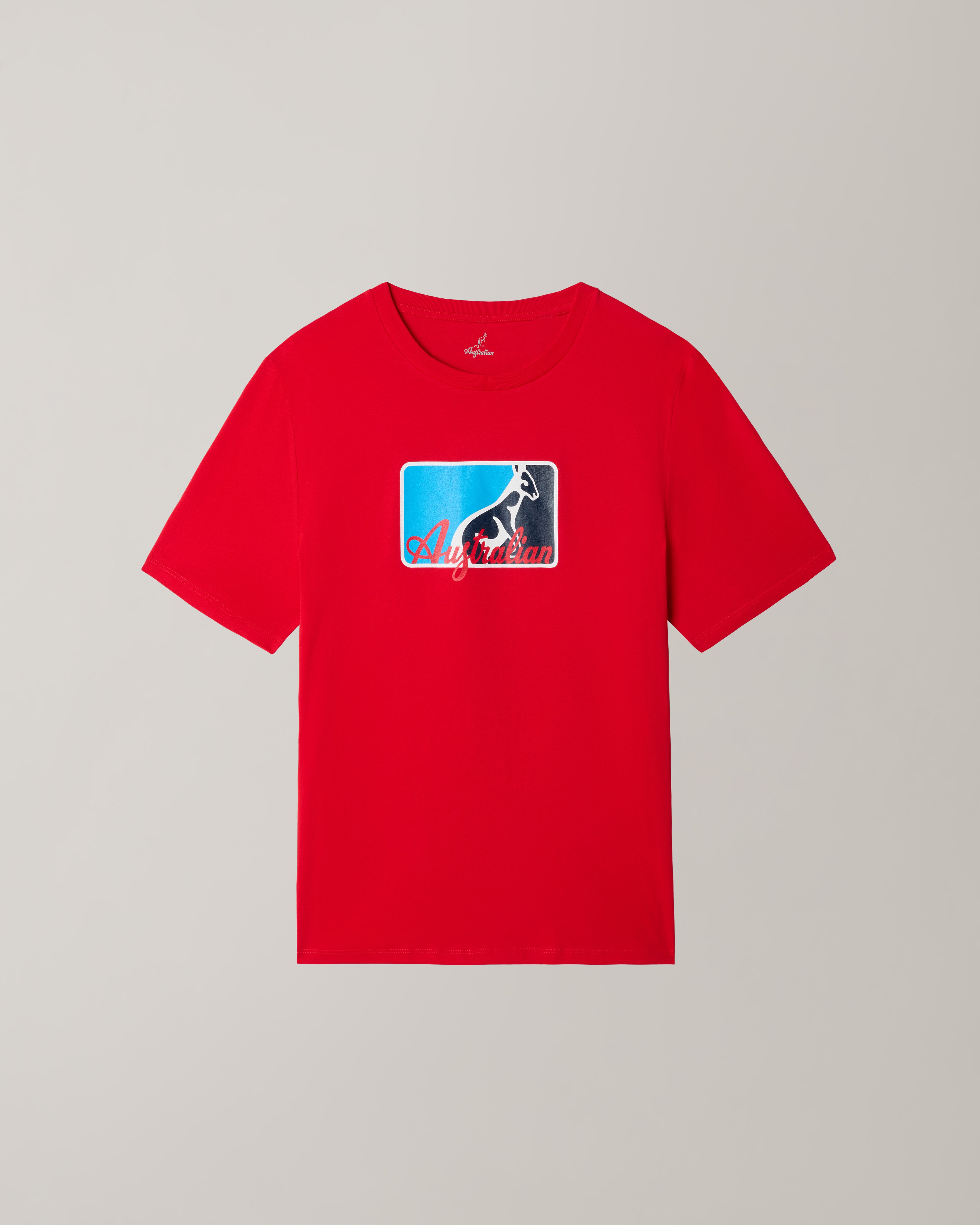 australian-league-cotton-t-shirt-maglietta-cotone-rosso-vivo image 5