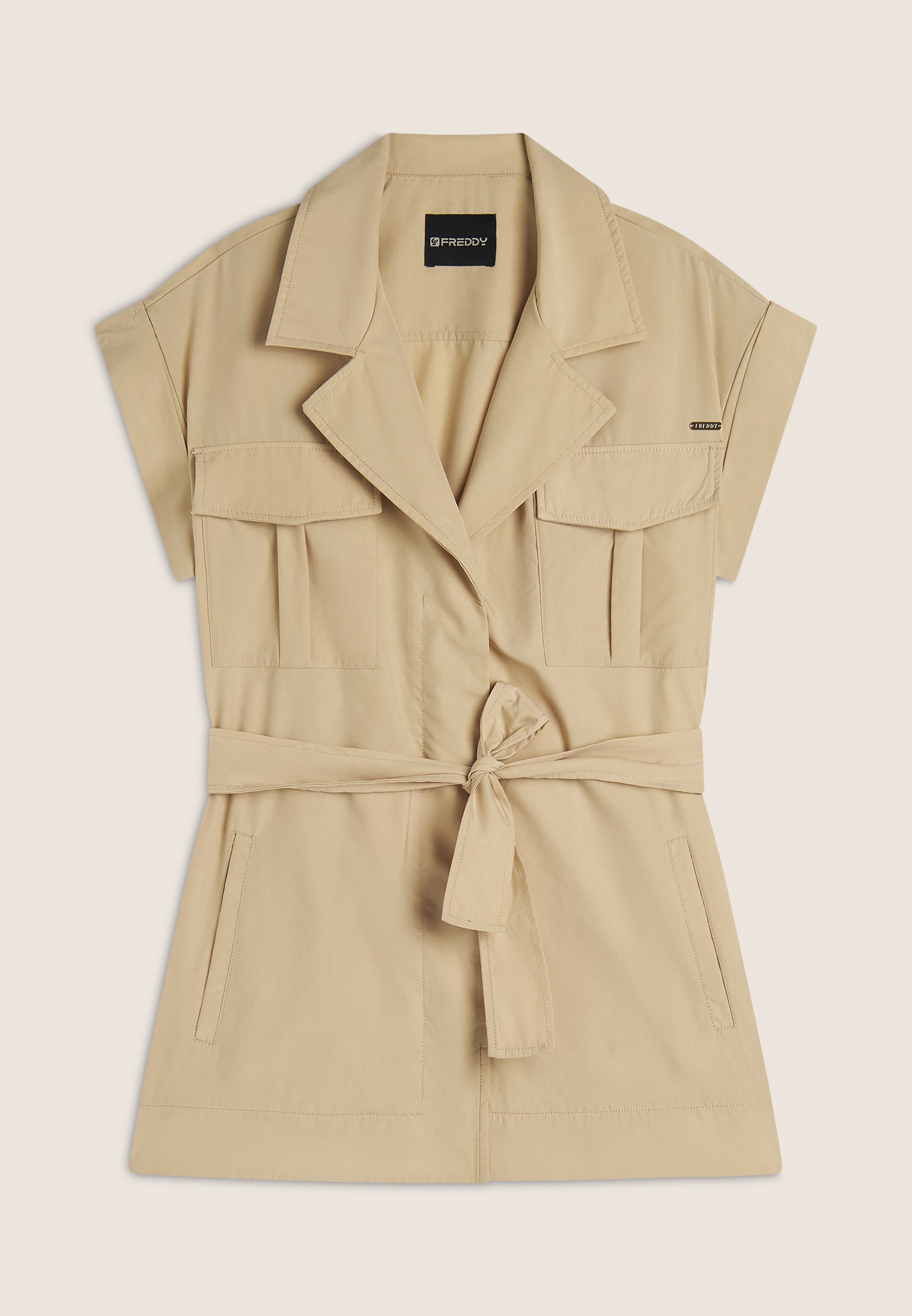 freddy-trench-donna-senza-maniche-con-cintura-in-vita image 5