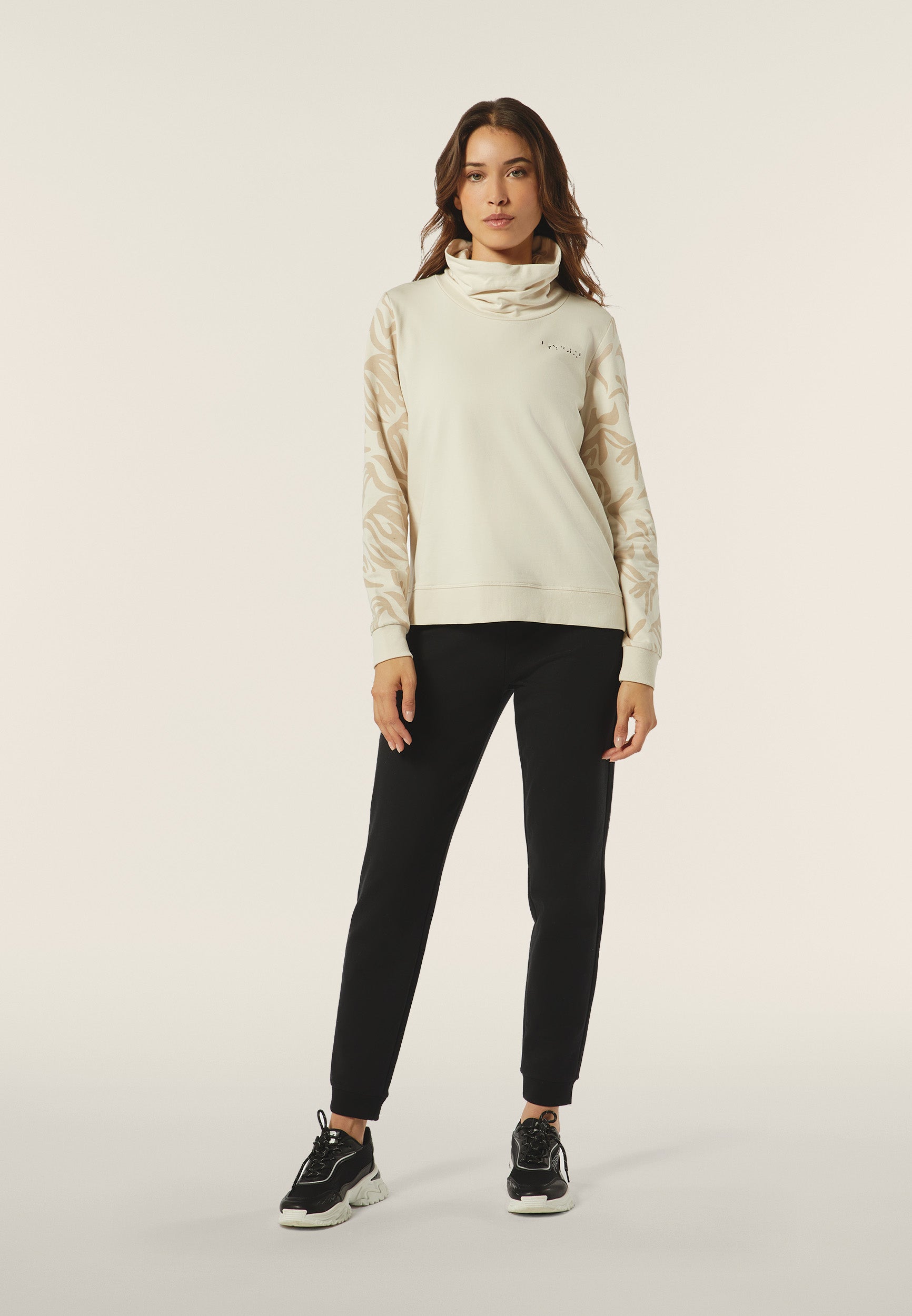 freddy-felpa-donna-comfort-fit-collo-alto-con-maniche-fantasia-floreale image 2