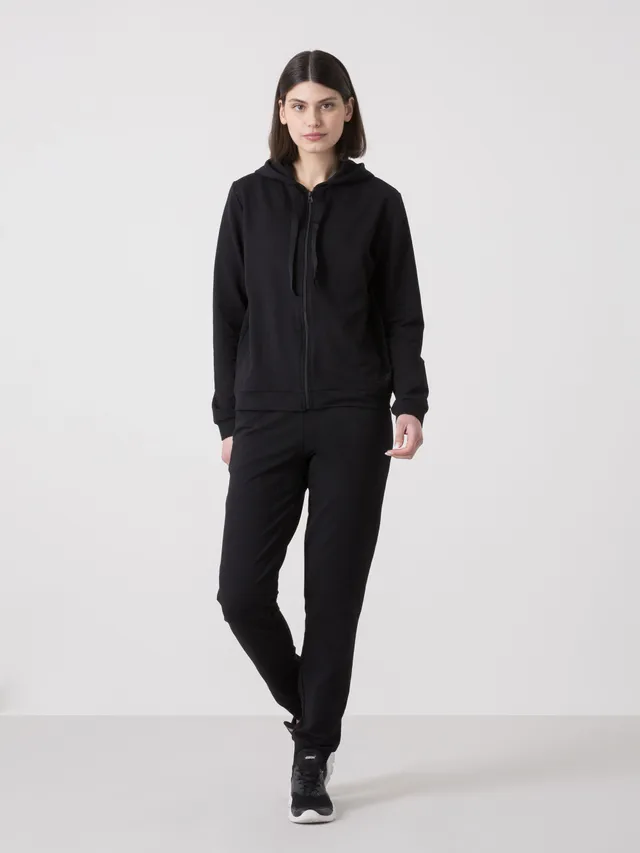 dimensione-danza-tuta-donna-full-zip-con-cappuccio-in-felpa-completo-felpa-panta image 1