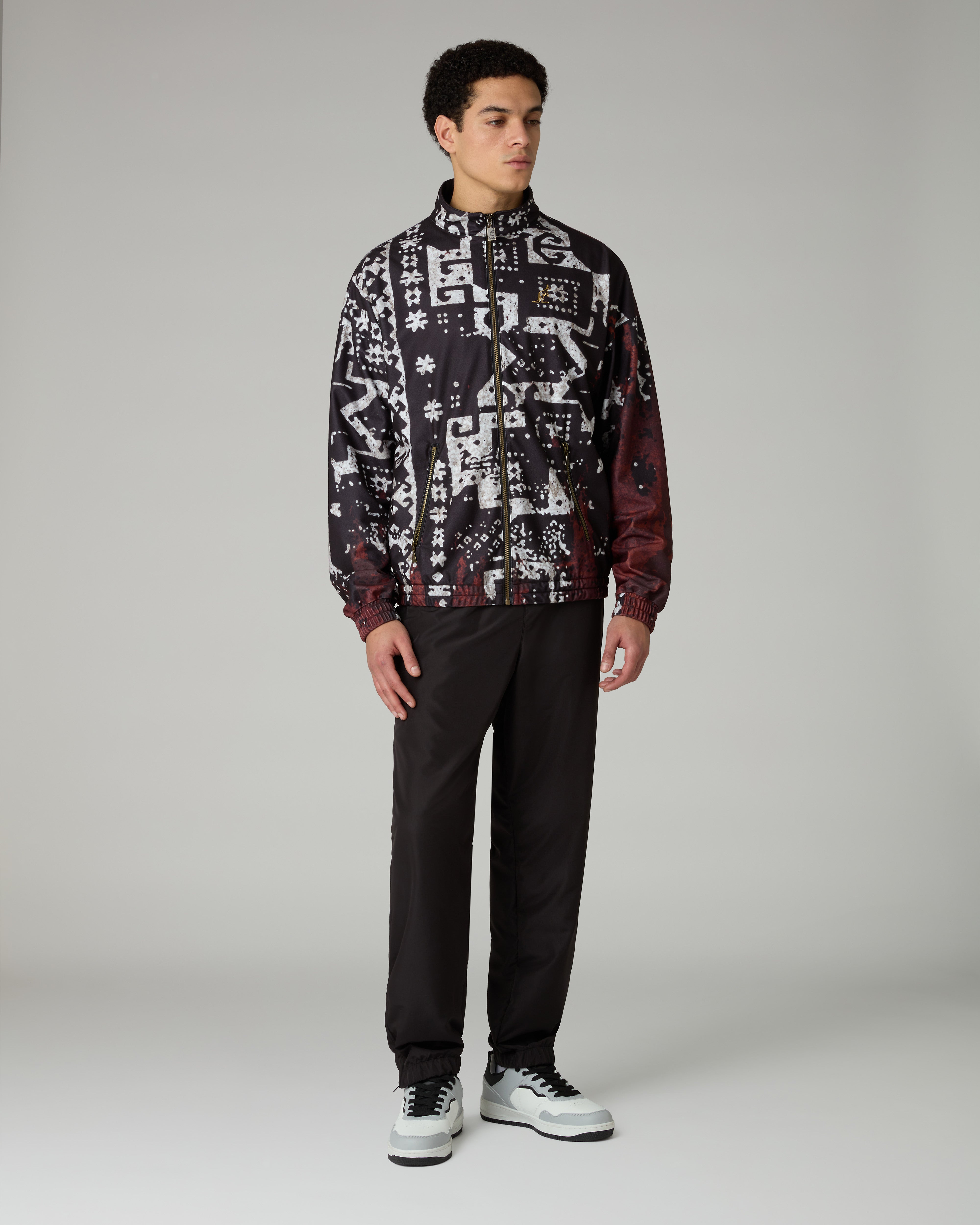 australian-arak-printed-track-jacket-giacca-sportiva-nera image 2